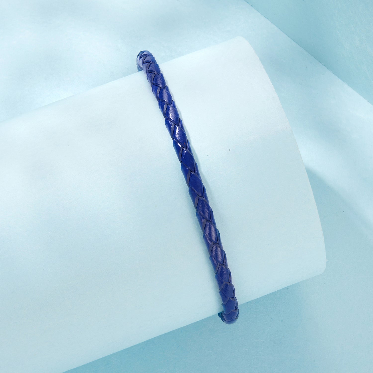 925 Sterling Silver Leather Rope Bracelet 17cm - Oxidized Silver for Women DestGlow