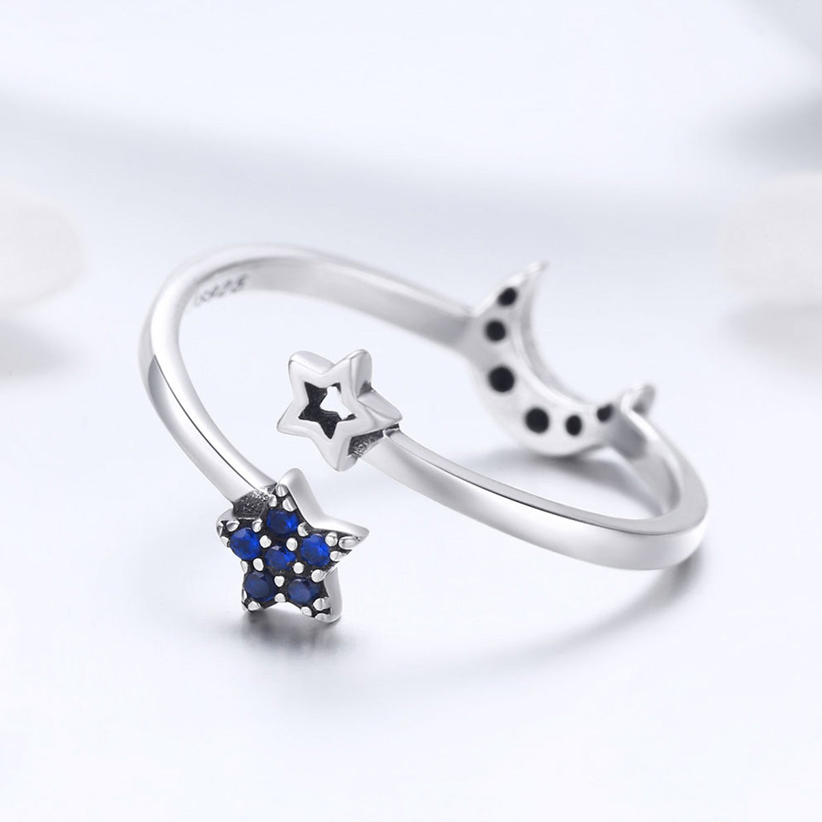 925 Sterling Silver Adjustable Ring, 0.2cm Width, Size 1.1*0.7cm, Women DestGlow