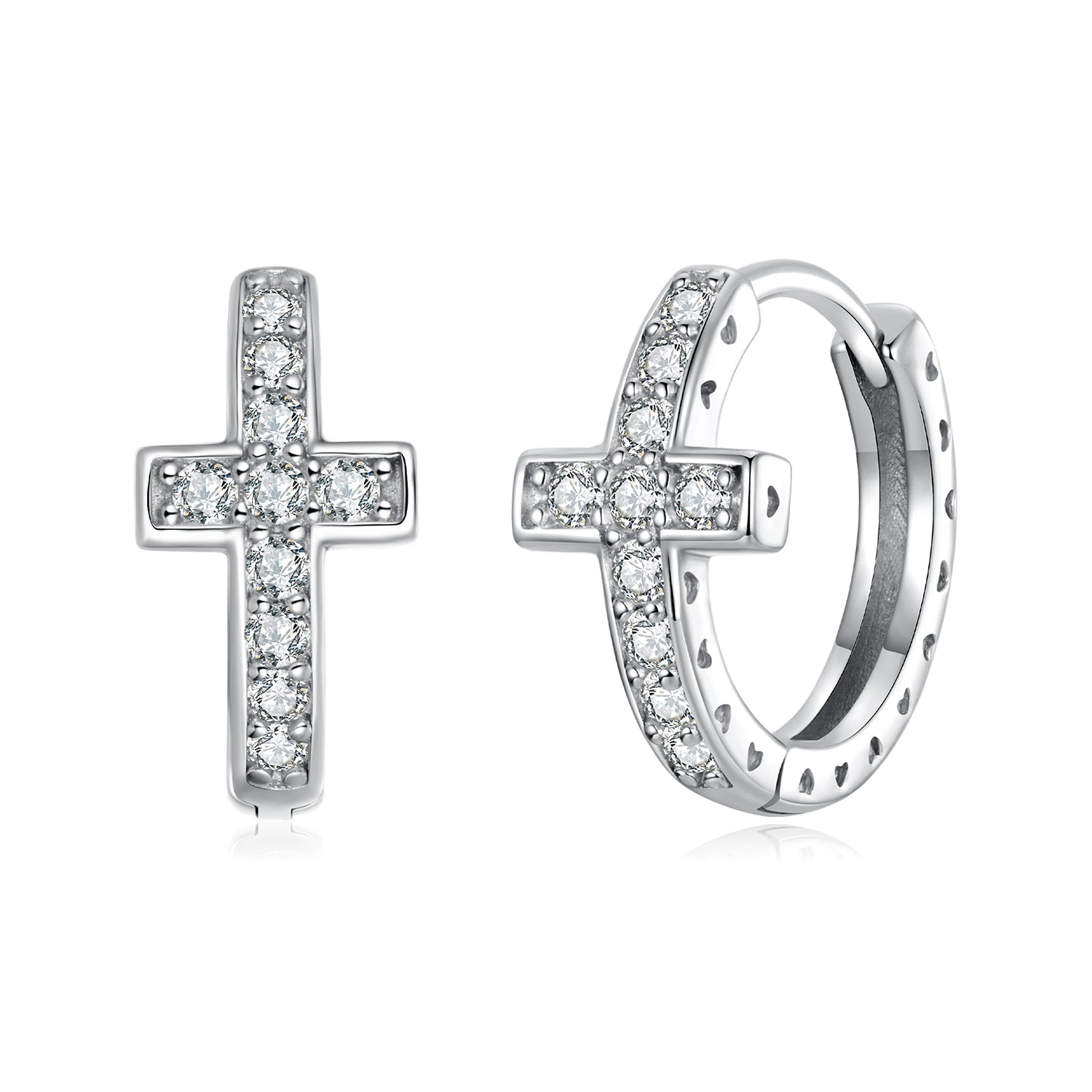925 Sterling Silver Moissanite Earrings 1.3cm for Women DestGlow