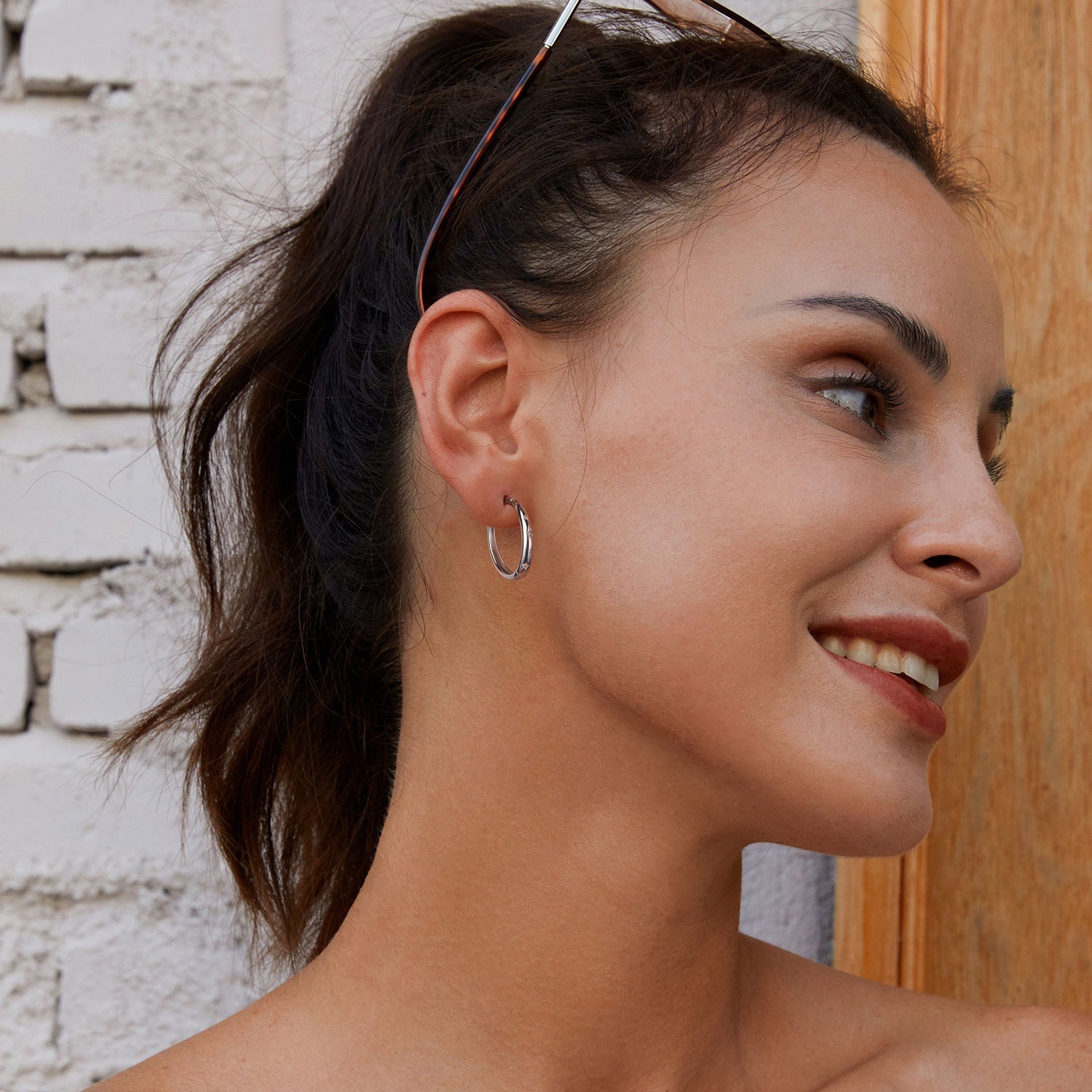 925 Sterling Silver Earrings with Pavé Setting CZ for Women DestGlow