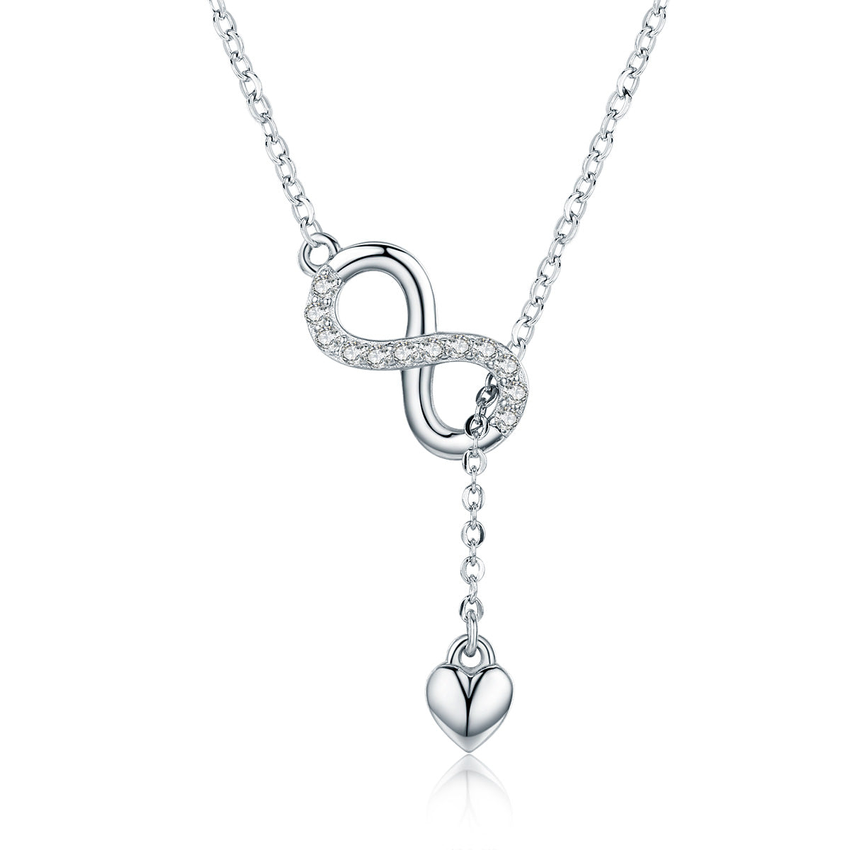 925 Sterling Silver Adjustable Necklace 38-45cm for Women DestGlow