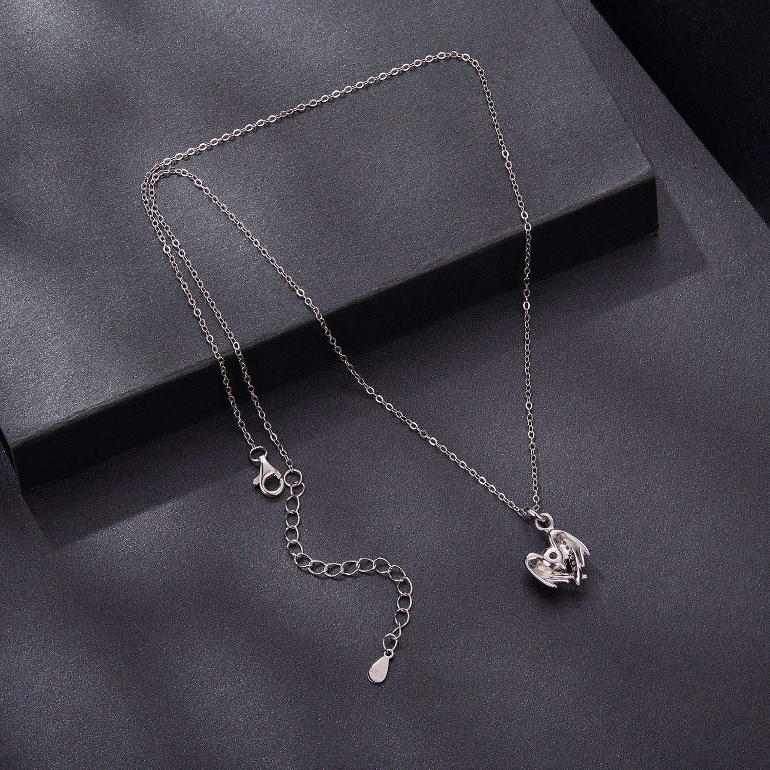 925 Sterling Silver Moissanite White Gold Plated Necklace for Women, Length 40+5cm DestGlow