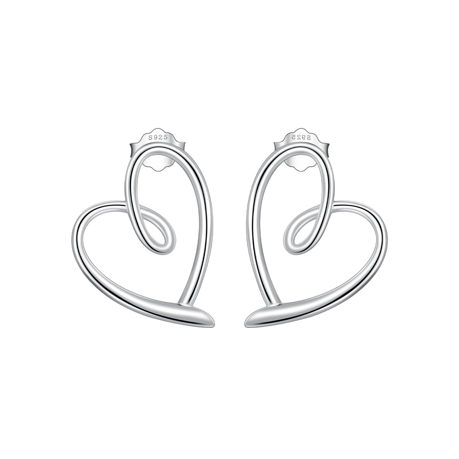 925 Sterling Silver Earrings for Women - 19x14mm, Platinum Plated DestGlow