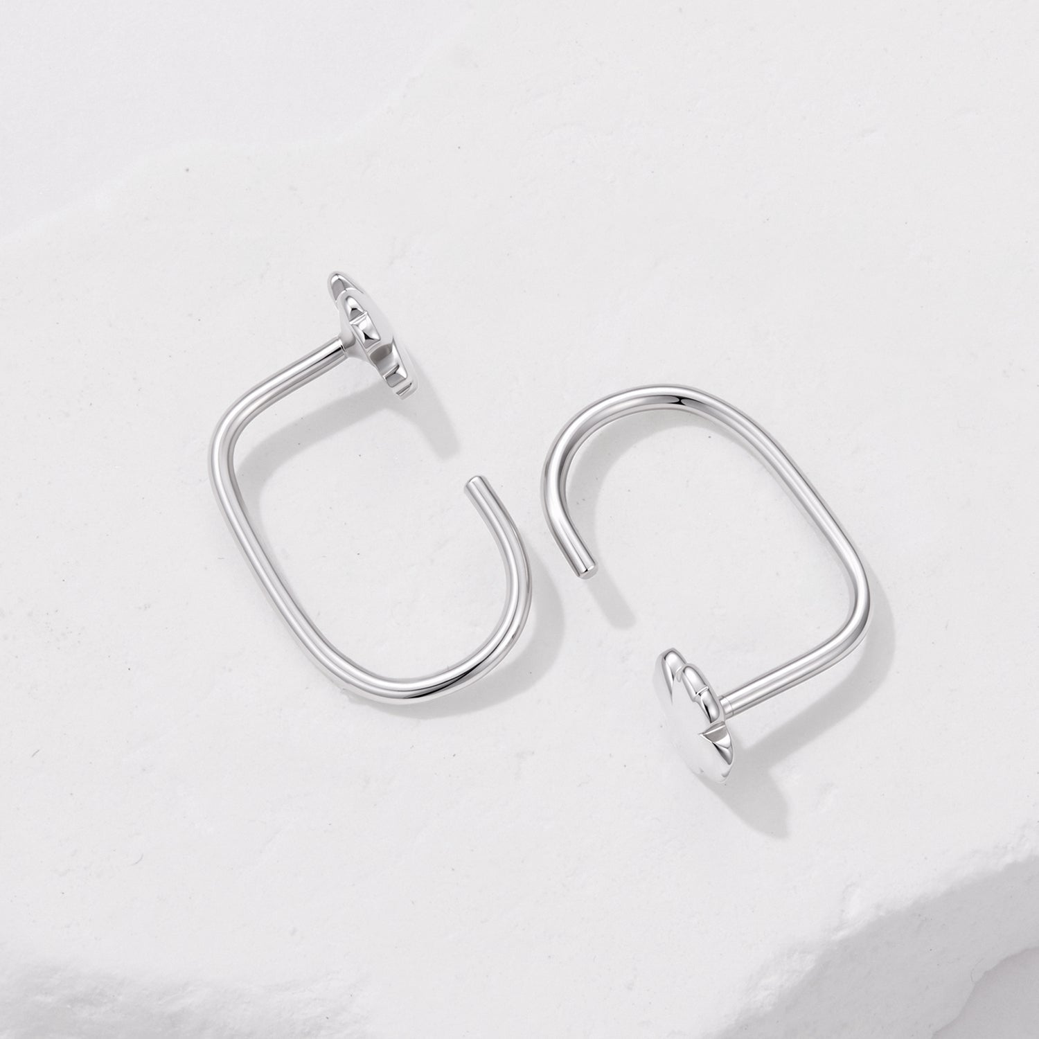 925 Sterling Silver Plated White Gold Earrings for Women DestGlow