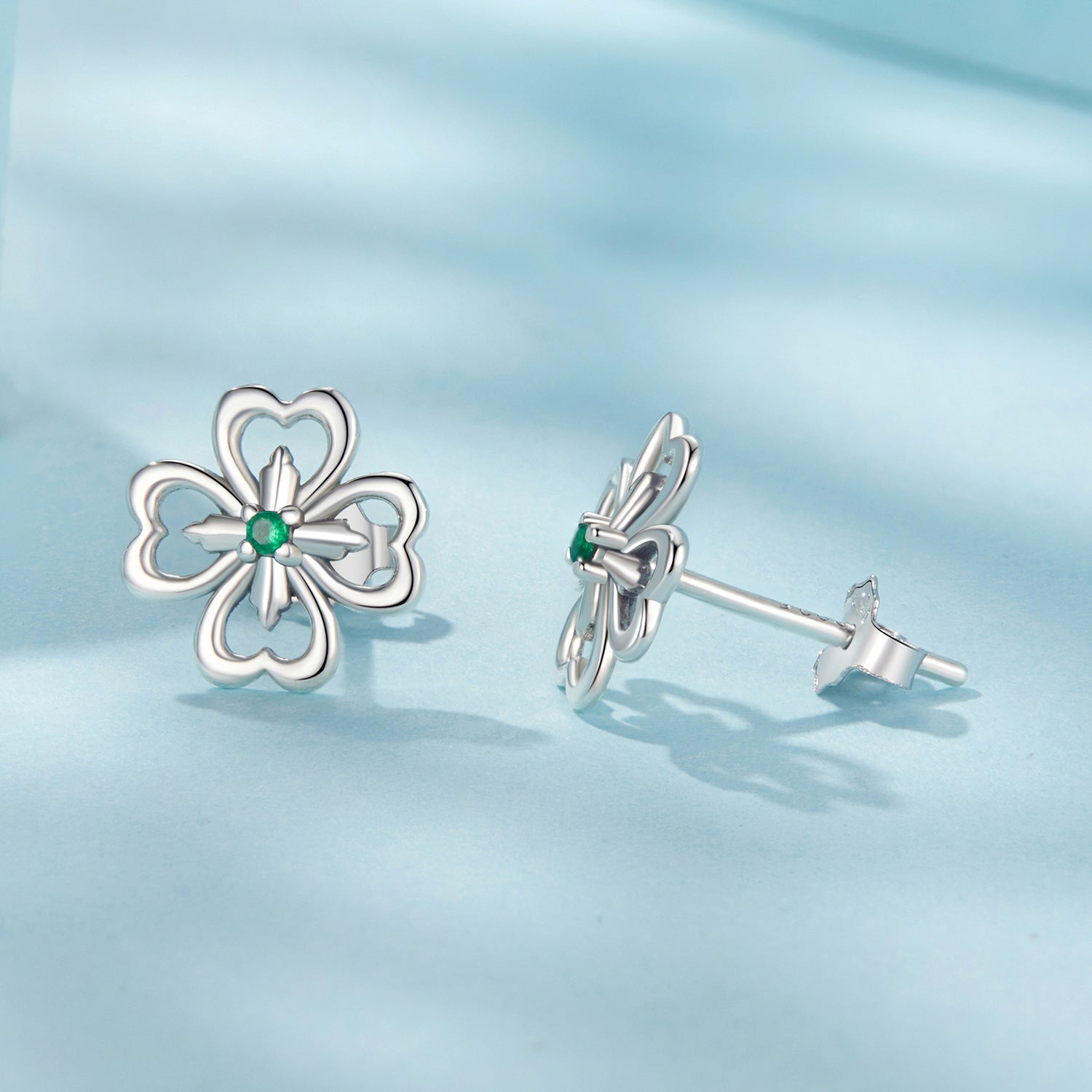 925 Sterling Silver Earrings with Pavé Setting CZ, 0.9cm, Oxidized Silver for Women DestGlow