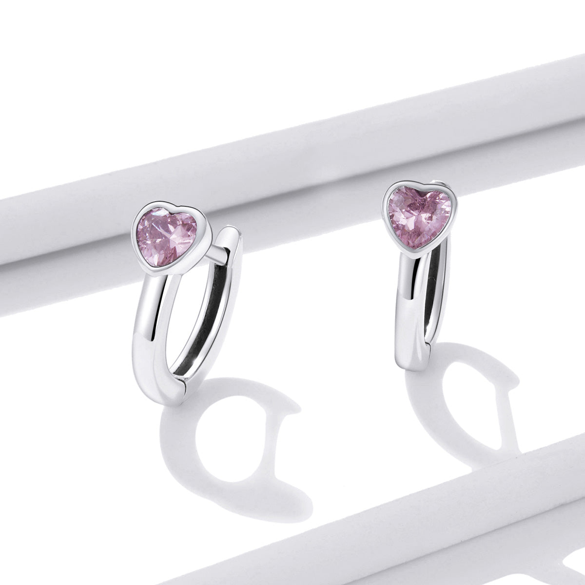 925 Sterling Silver Earrings with Pavé Setting CZ, Oxidized Silver, 1.2x0.5cm for Women DestGlow