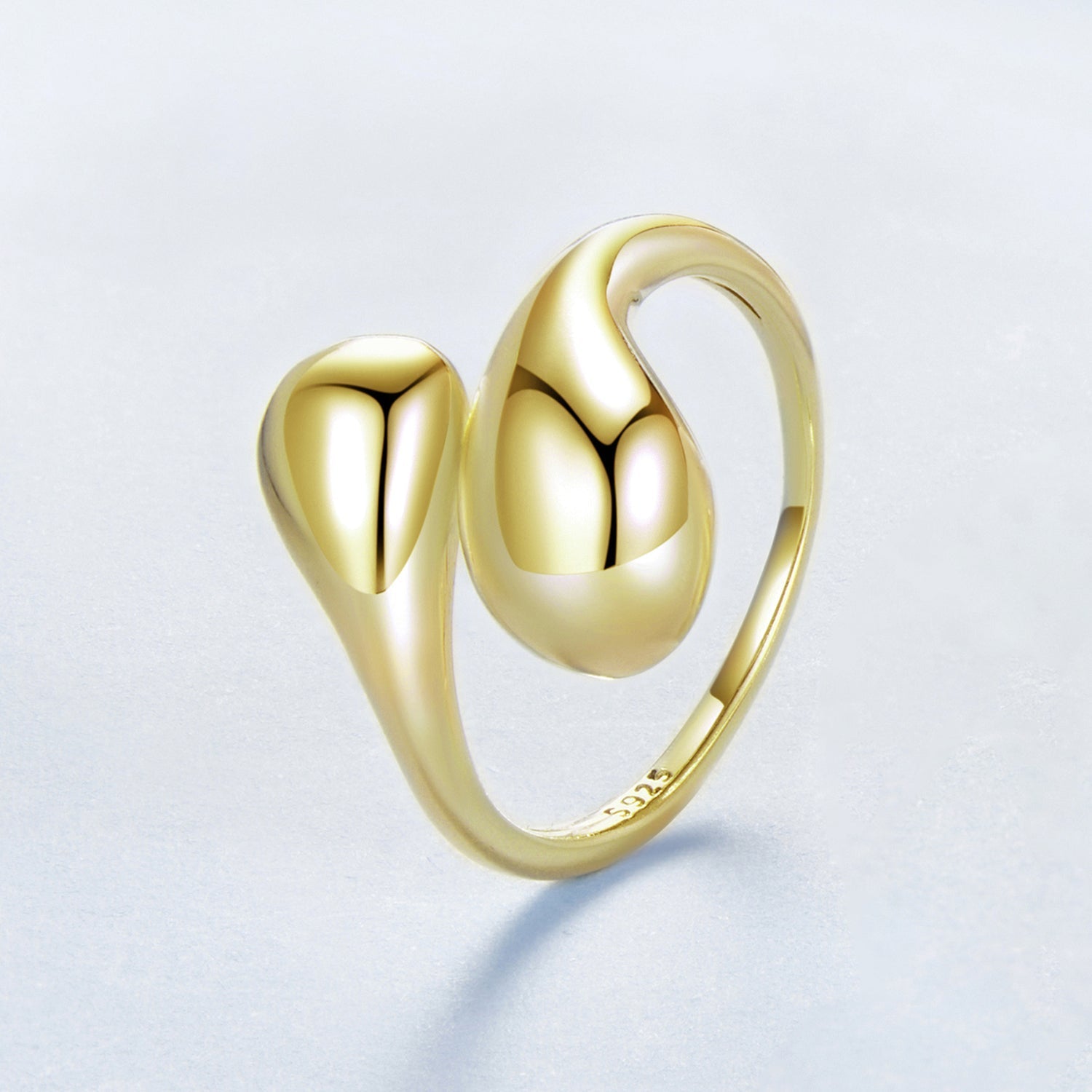 925 Sterling Silver Plated Gold Ring for Women DestGlow