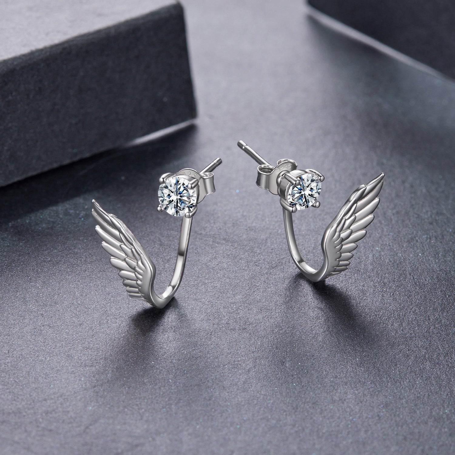 925 Sterling Silver Moissanite 0.50 Carat Earrings for Women DestGlow