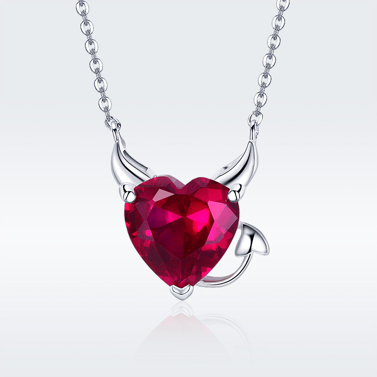 925 Sterling Silver Necklace with 1.5x1.3 cm Pendant for Women DestGlow