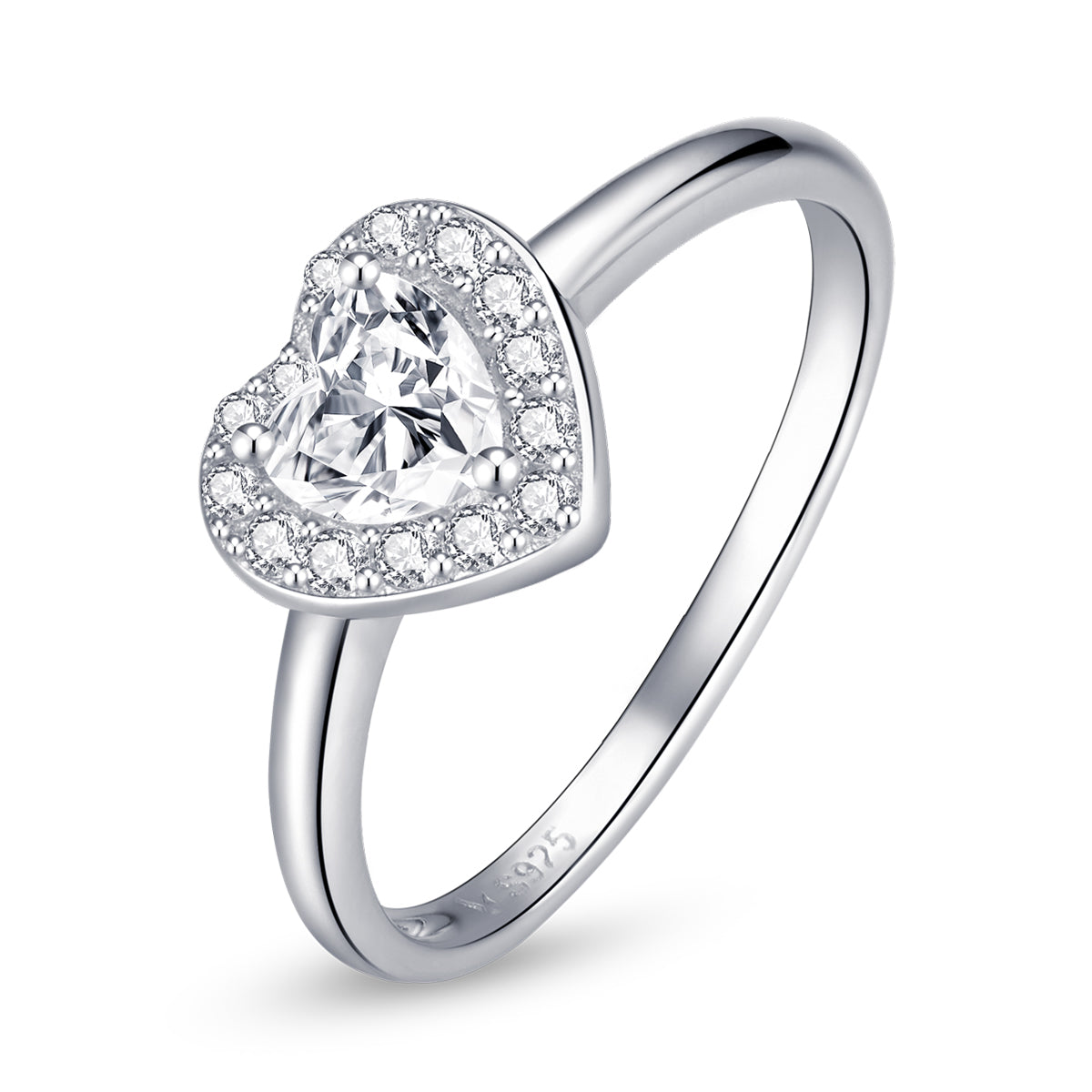 925 Sterling Silver Love CZ Ring Size 6.0 for Women DestGlow