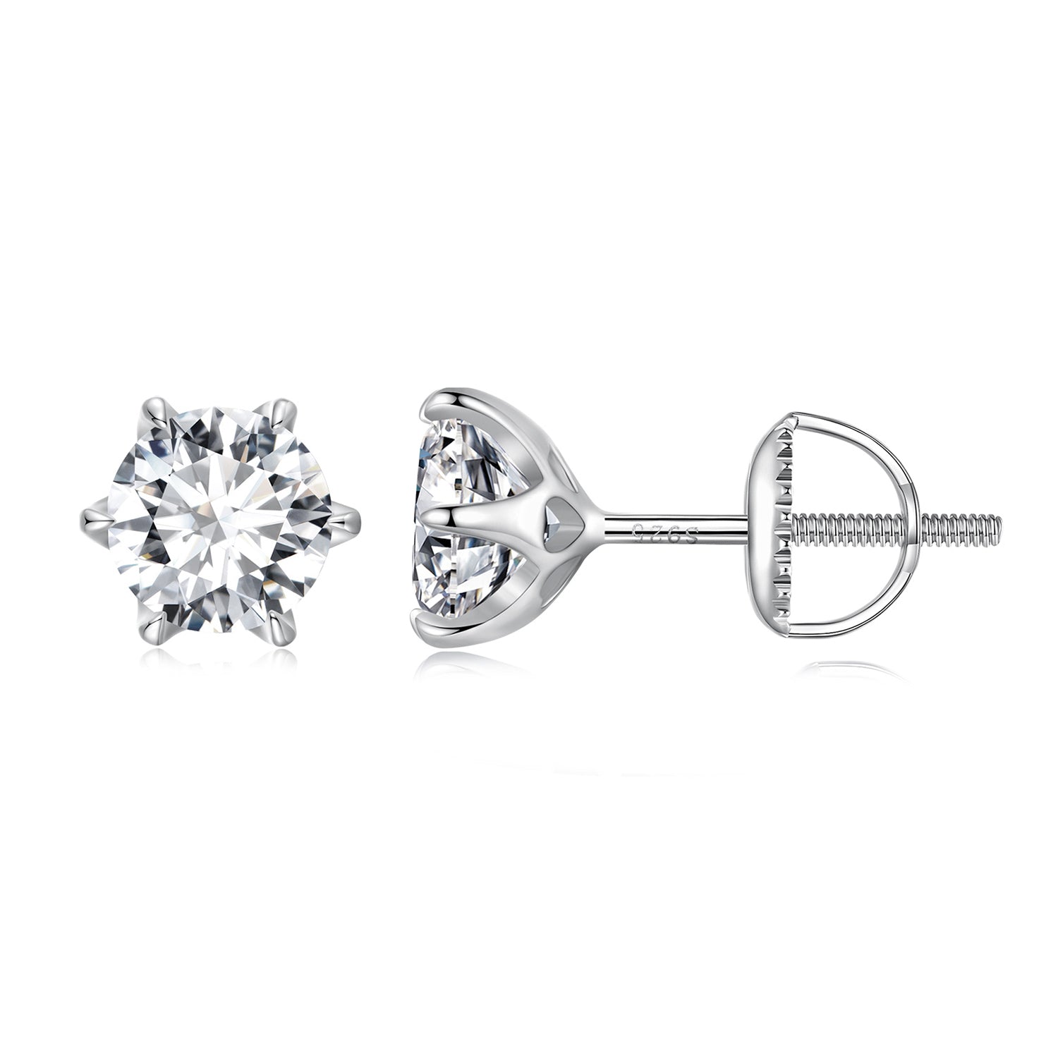 S925 Sterling Silver 2.00 Carat Moissanite Earrings for Women DestGlow