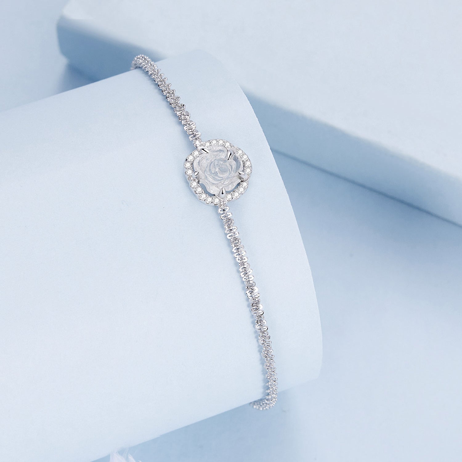 925 Sterling Silver Bracelet 150mm with CZ and Resin DestGlow