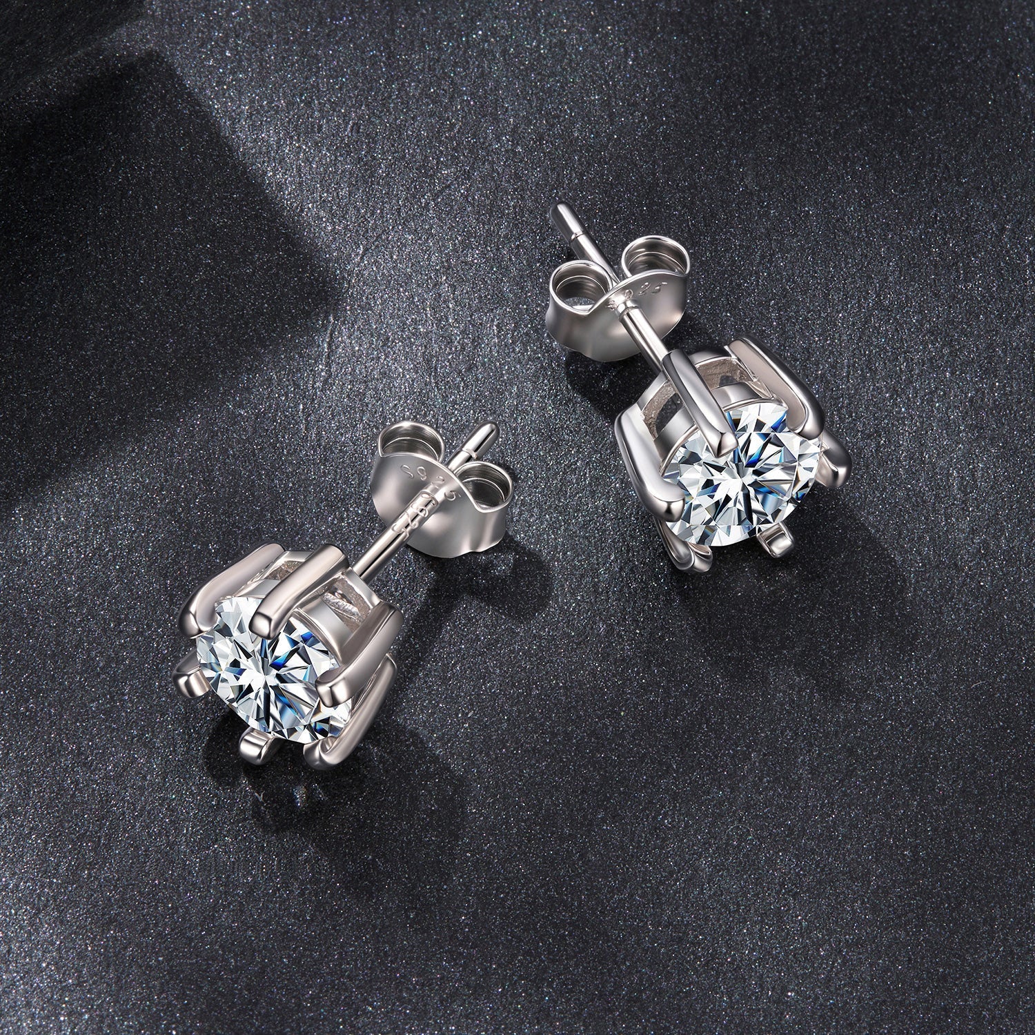 925 Sterling Silver 0.65 Carat Moissanite Earrings for Women DestGlow