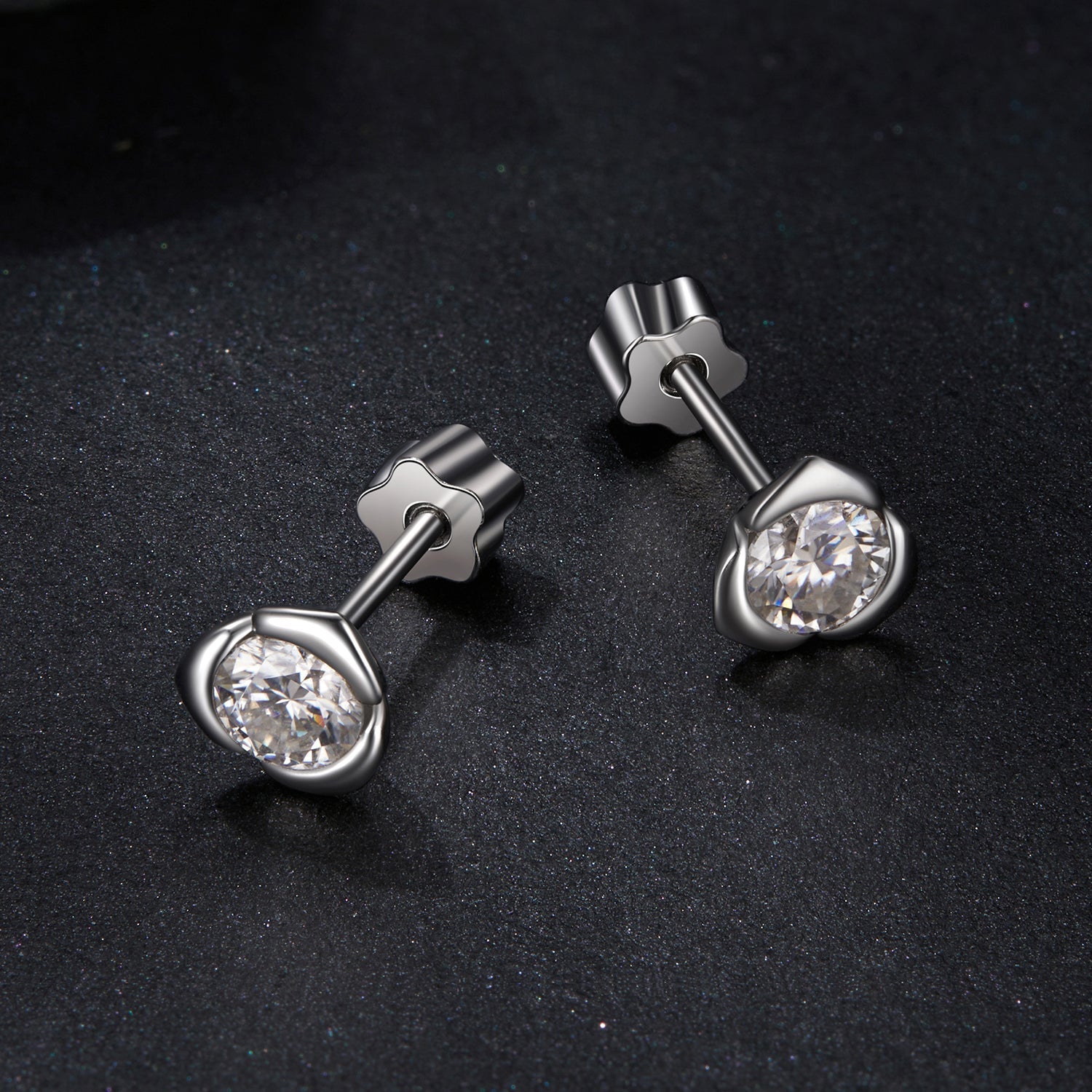 925 Sterling Silver 0.3 Carat Moissanite Earrings for Women DestGlow