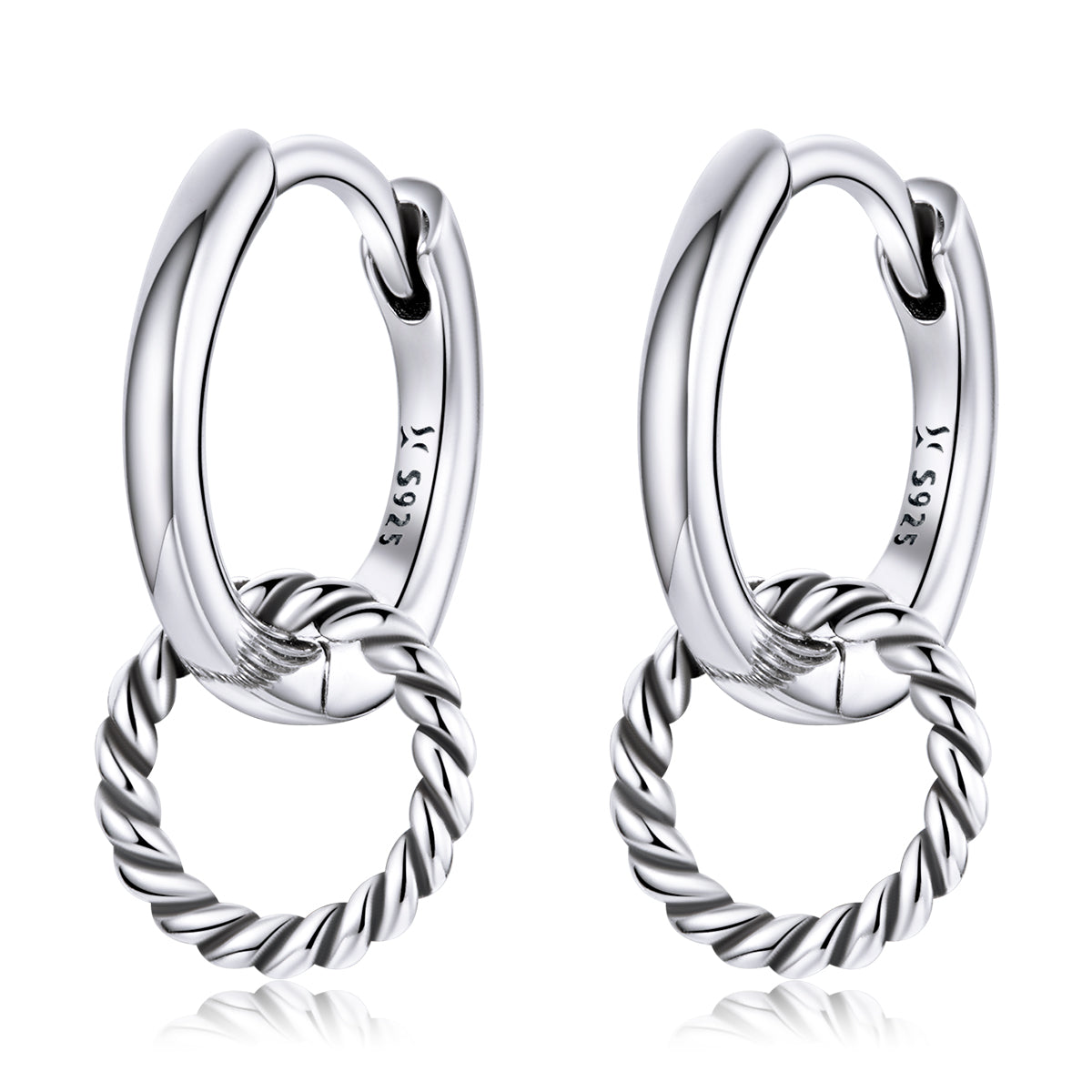 925 Sterling Silver & Oxidized Silver Earrings for Women DestGlow