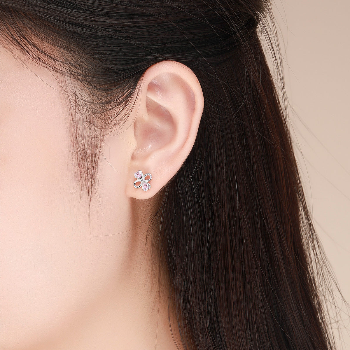 925 Sterling Silver Platinum Plated Pavé Setting CZ Earrings DestGlow