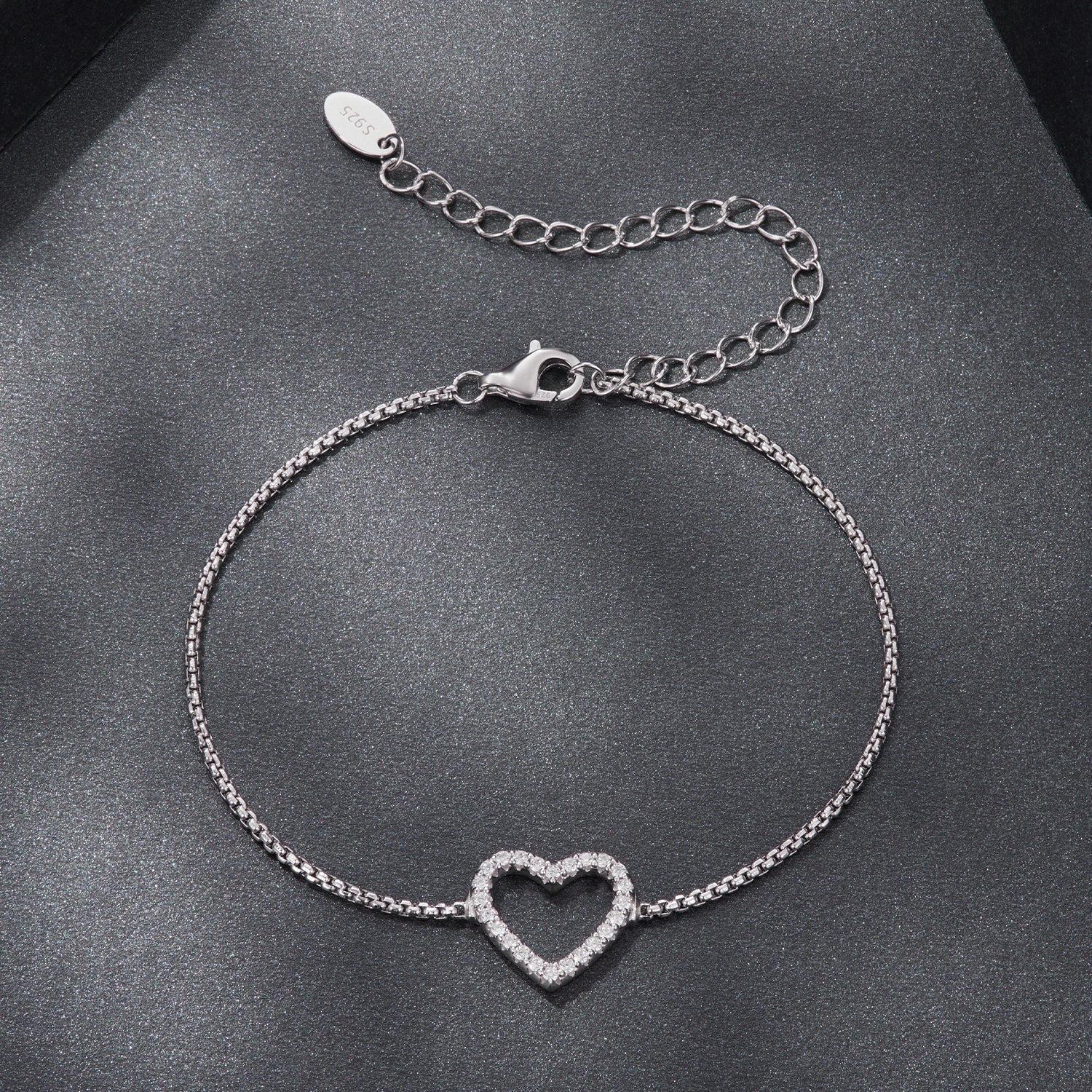 925 Sterling Silver Plated White Gold Moissanite Bracelet for Women DestGlow