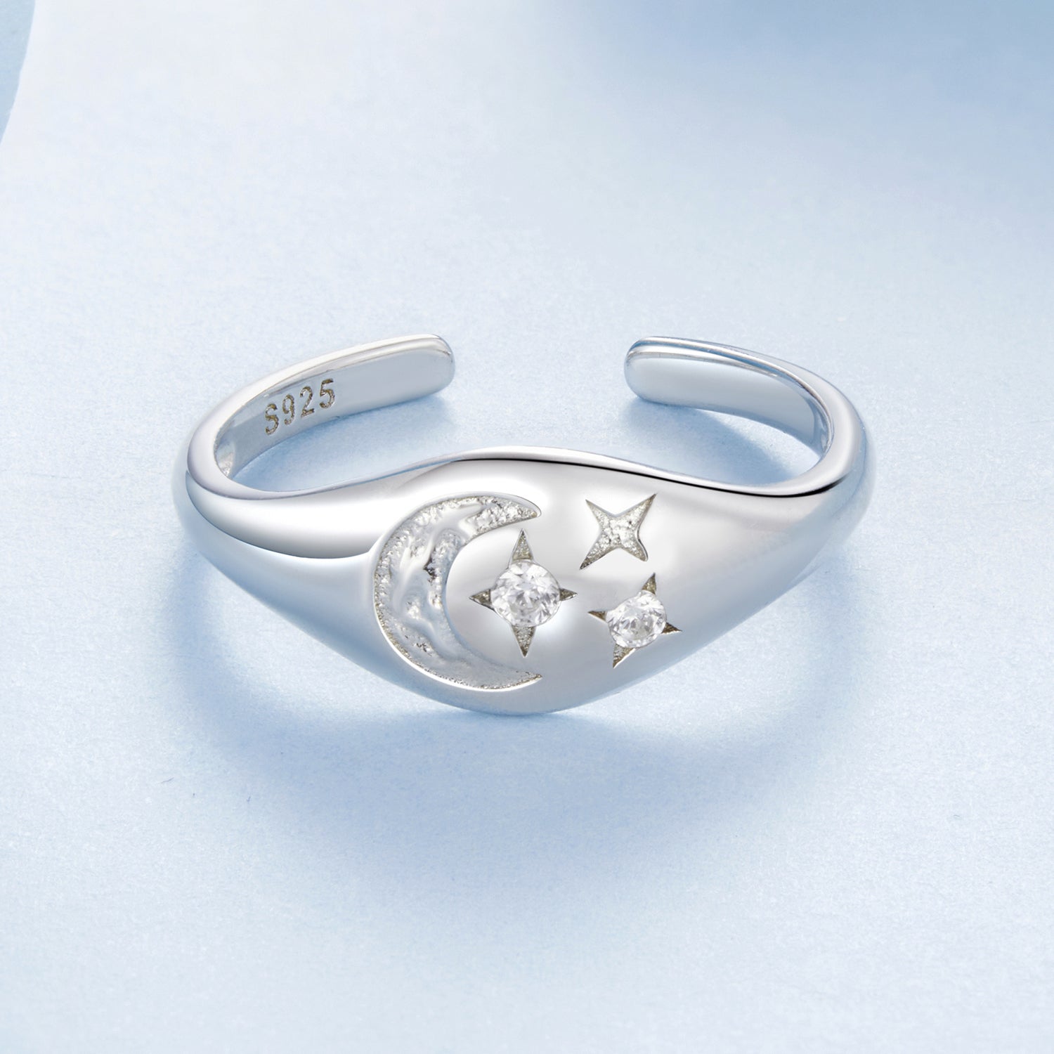 925 Sterling Silver Pavé White Gold Plated CZ Rings - Width 0.2-0.8cm DestGlow
