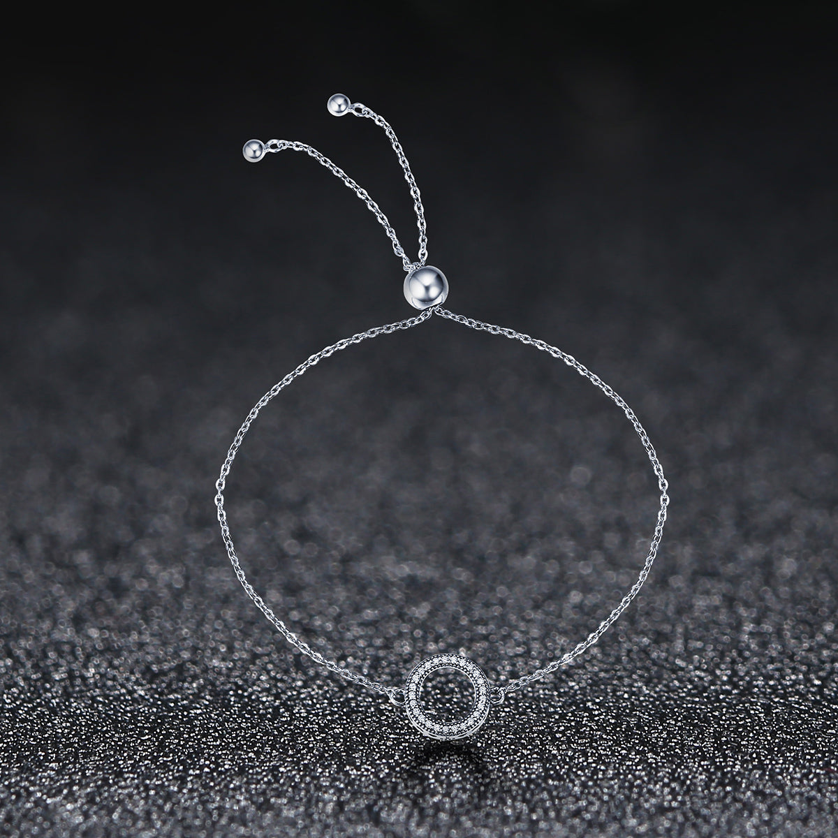 925 Sterling Silver Bracelet 26.5CM with 1.5*1.1CM Pendant for Unisex DestGlow