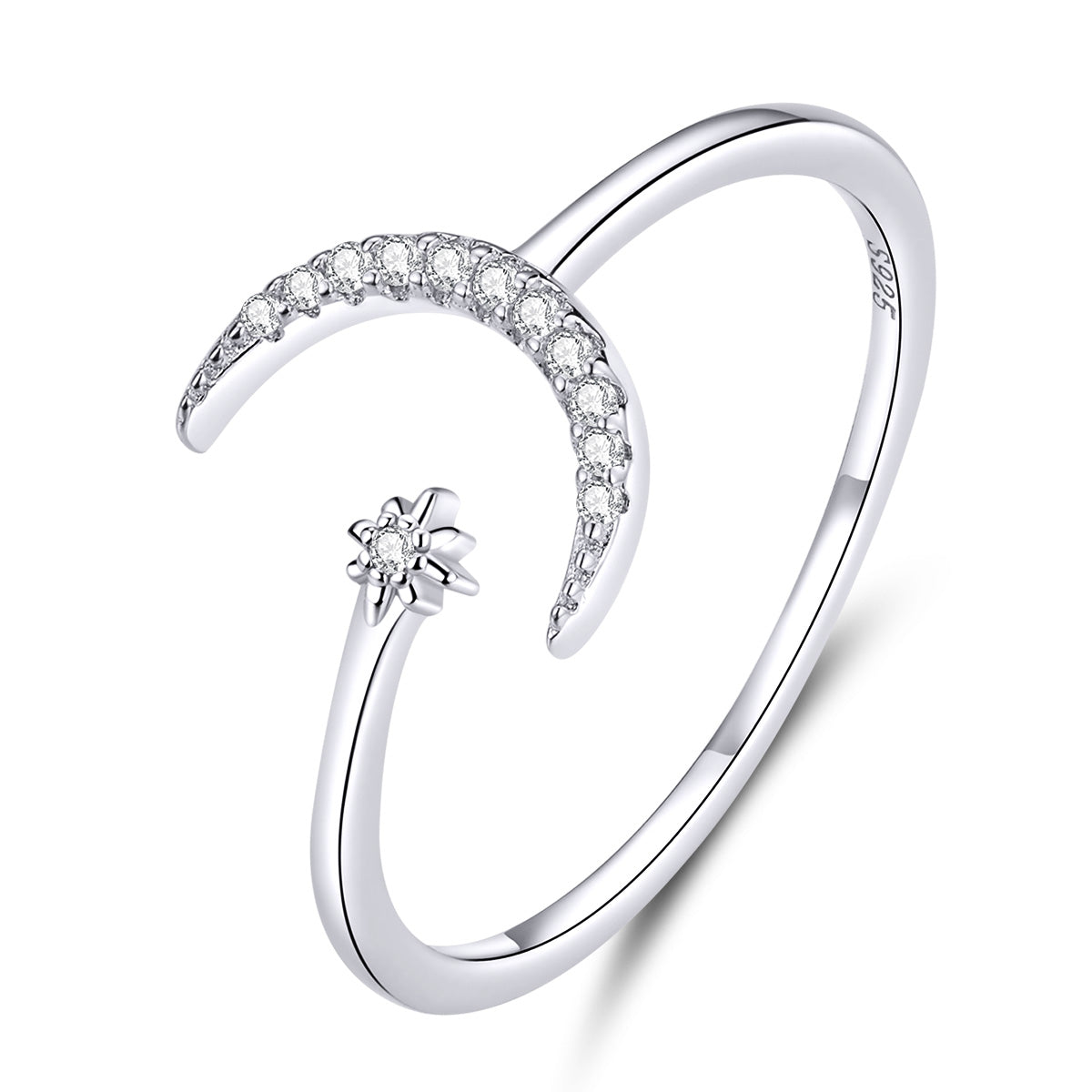 925 Sterling Silver Ring with Pavé Setting CZ DestGlow