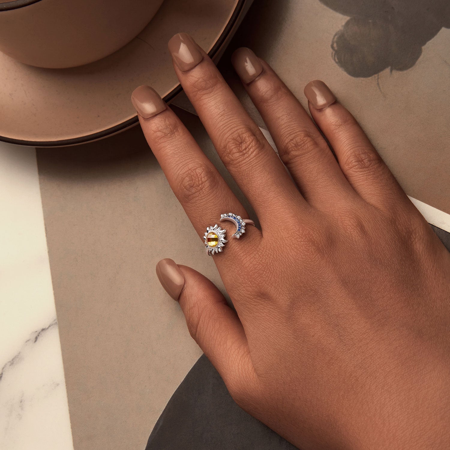 925 Sterling Silver Pavé CZ White Gold Plated Ring for Women DestGlow