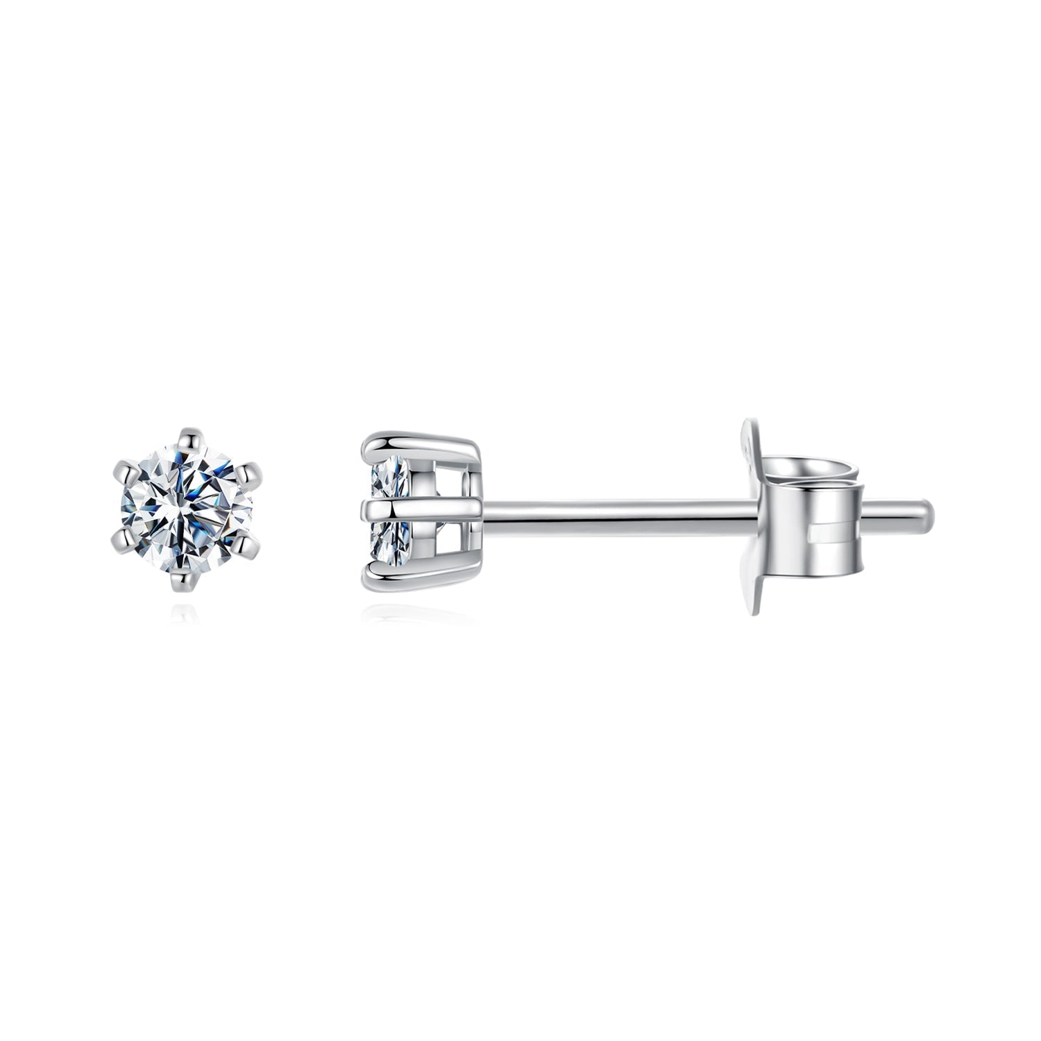 925 Sterling Silver 0.65 Carat Moissanite Earrings for Women DestGlow