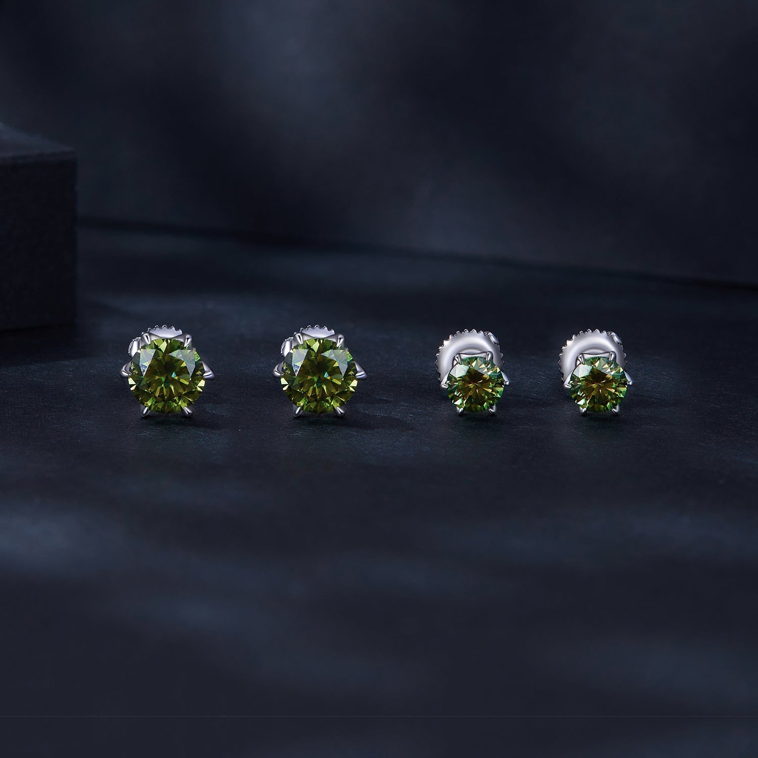 925 Sterling Silver Moissanite 1.00 Carat Earrings Size 7.0mm for Women DestGlow