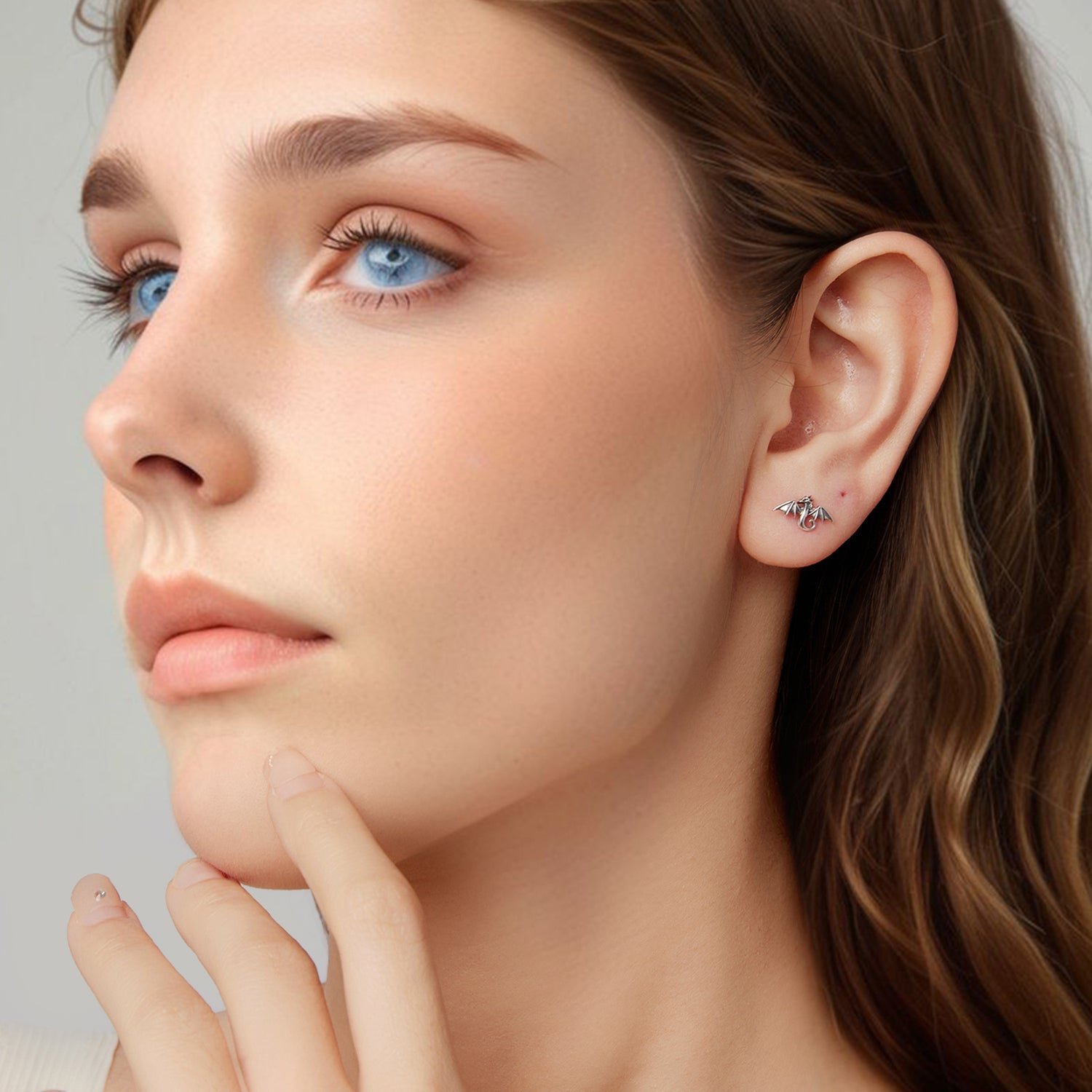 925 Sterling Silver Earrings with Oxidized Finish, 0.7*1.1cm DestGlow