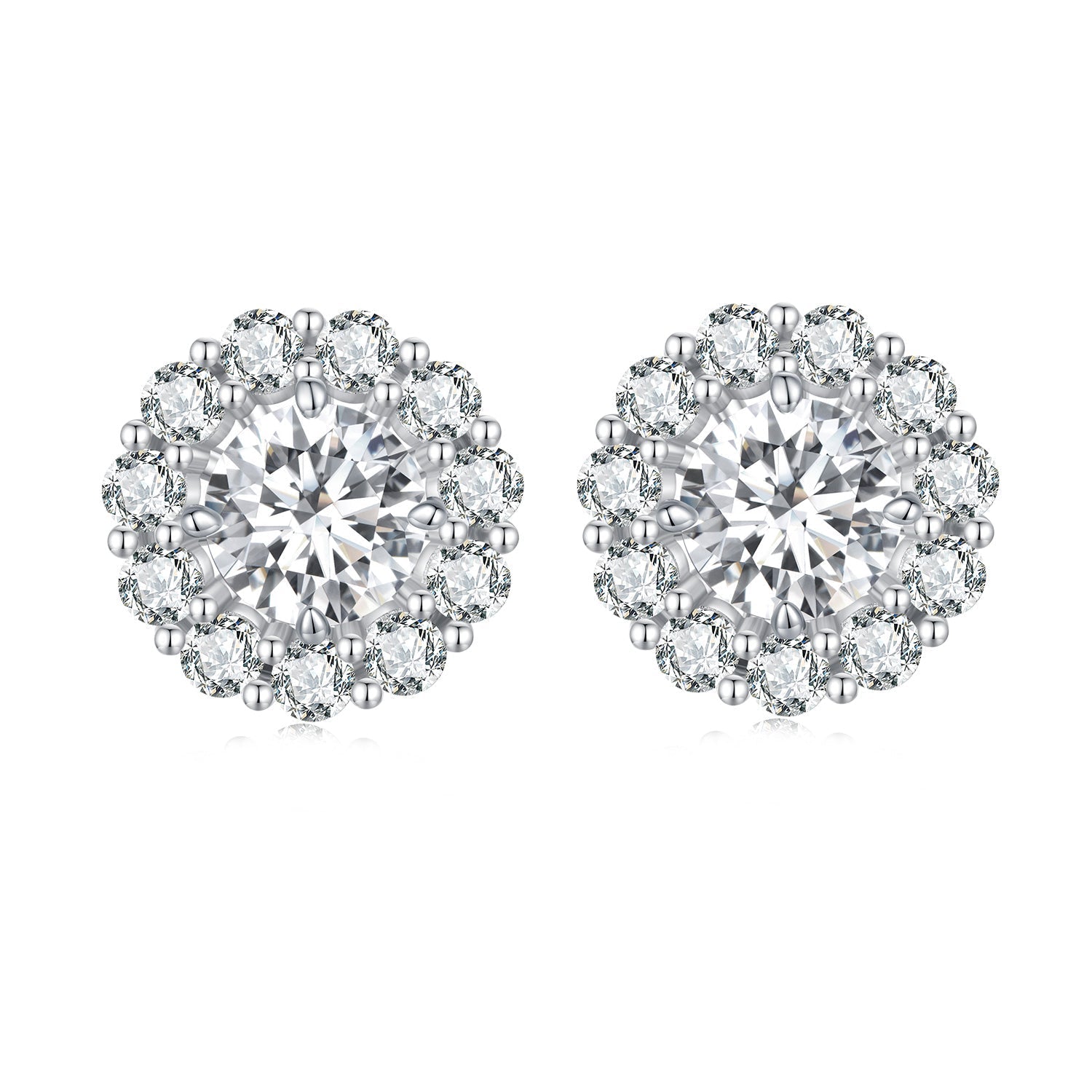 925 Sterling Silver 0.5 Carat Moissanite Earrings for Women DestGlow