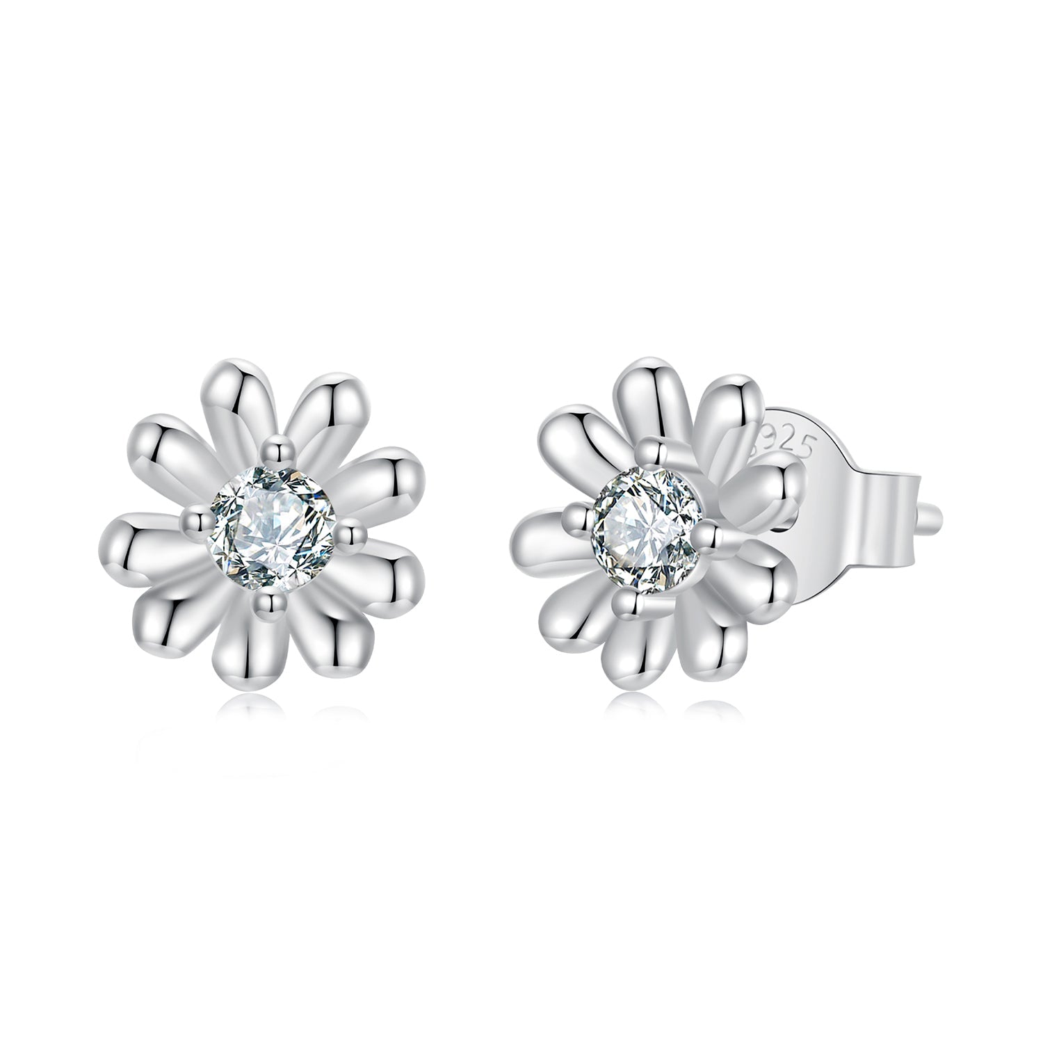 925 Sterling Silver Moissanite 0.3cm Earrings for Women DestGlow
