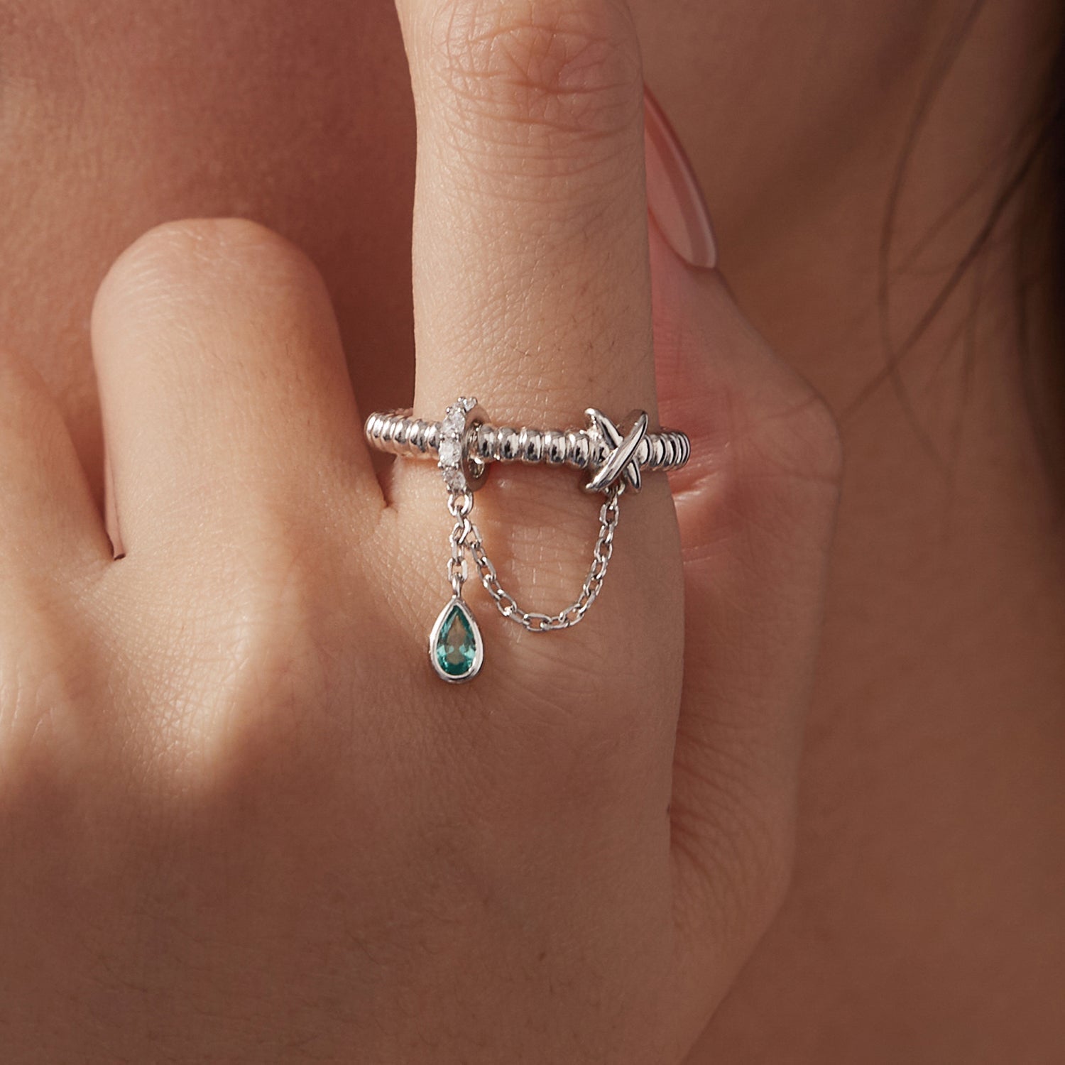 925 Sterling Silver Ring with Pavé Setting and CZ for Women DestGlow