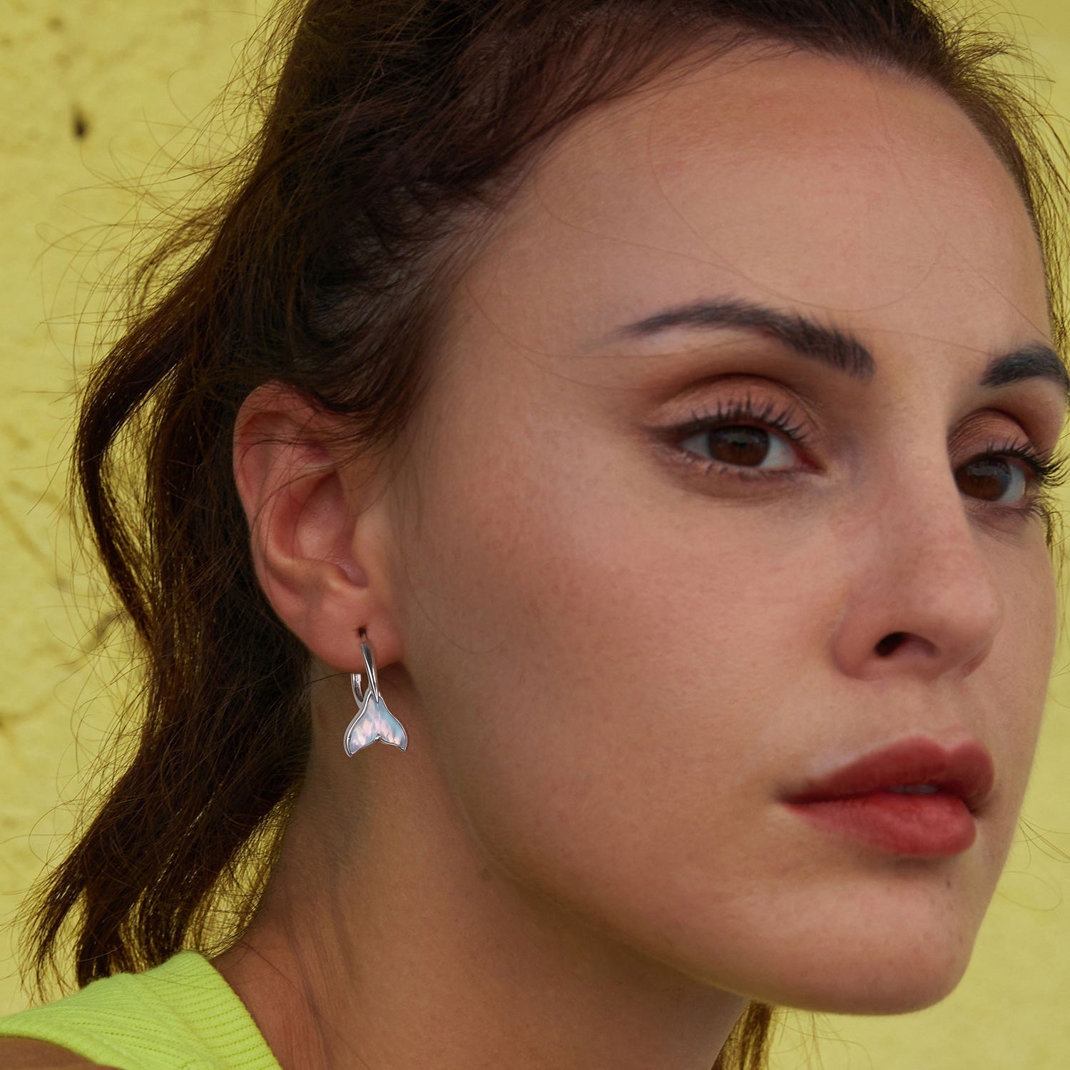 925 Sterling Silver Transparent Glass Earrings for Women DestGlow