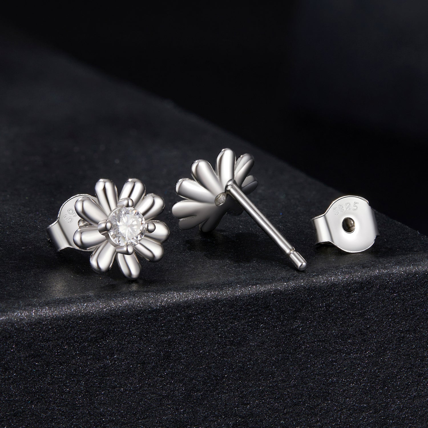 925 Sterling Silver Moissanite 0.3cm Earrings for Women DestGlow
