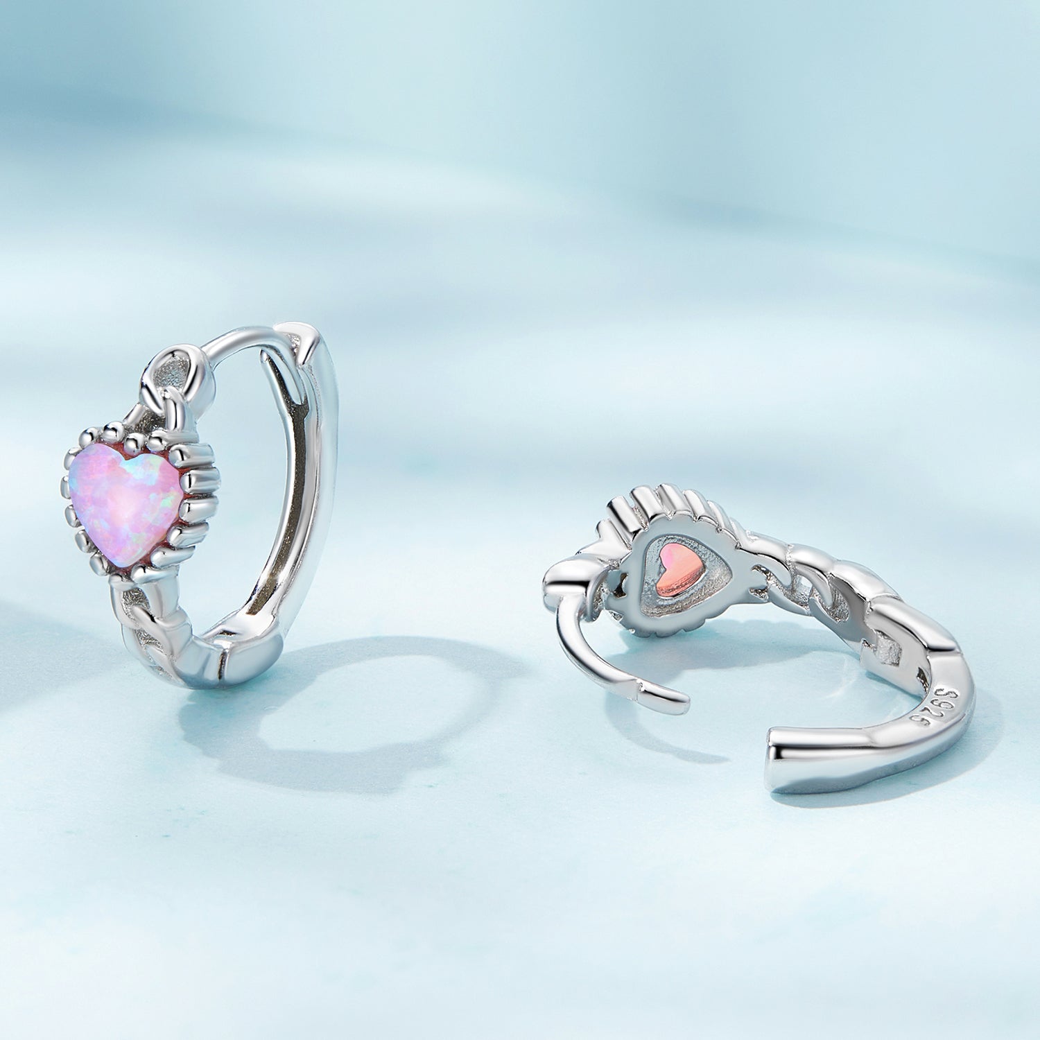 925 Sterling Silver Translucent Opal Earrings for Women DestGlow