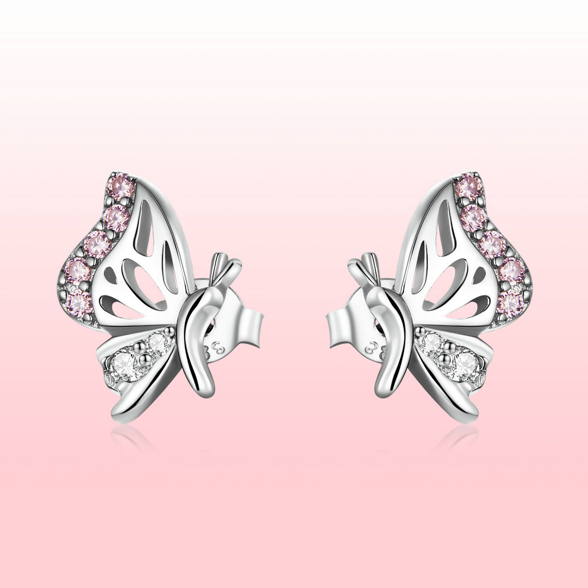 925 Sterling Silver Earrings with CZ in Pavé Setting DestGlow