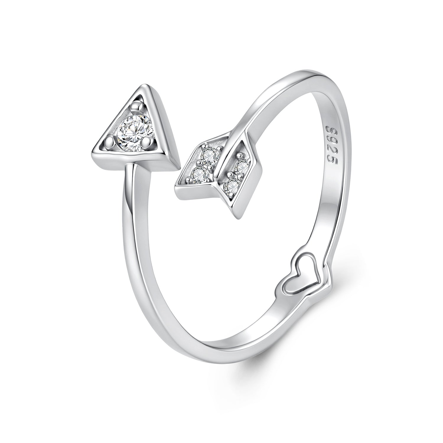 925 Sterling Silver White Gold Plated Pavé CZ Rings for Women DestGlow