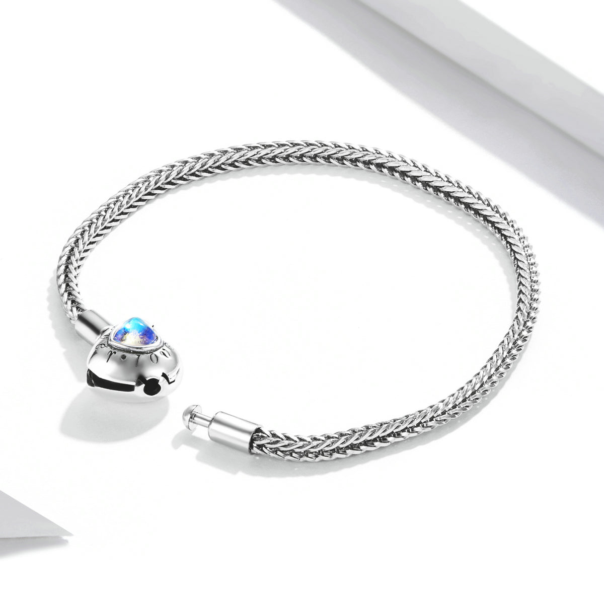 925 Sterling Silver Moonstone Bracelet 17cm for Women DestGlow