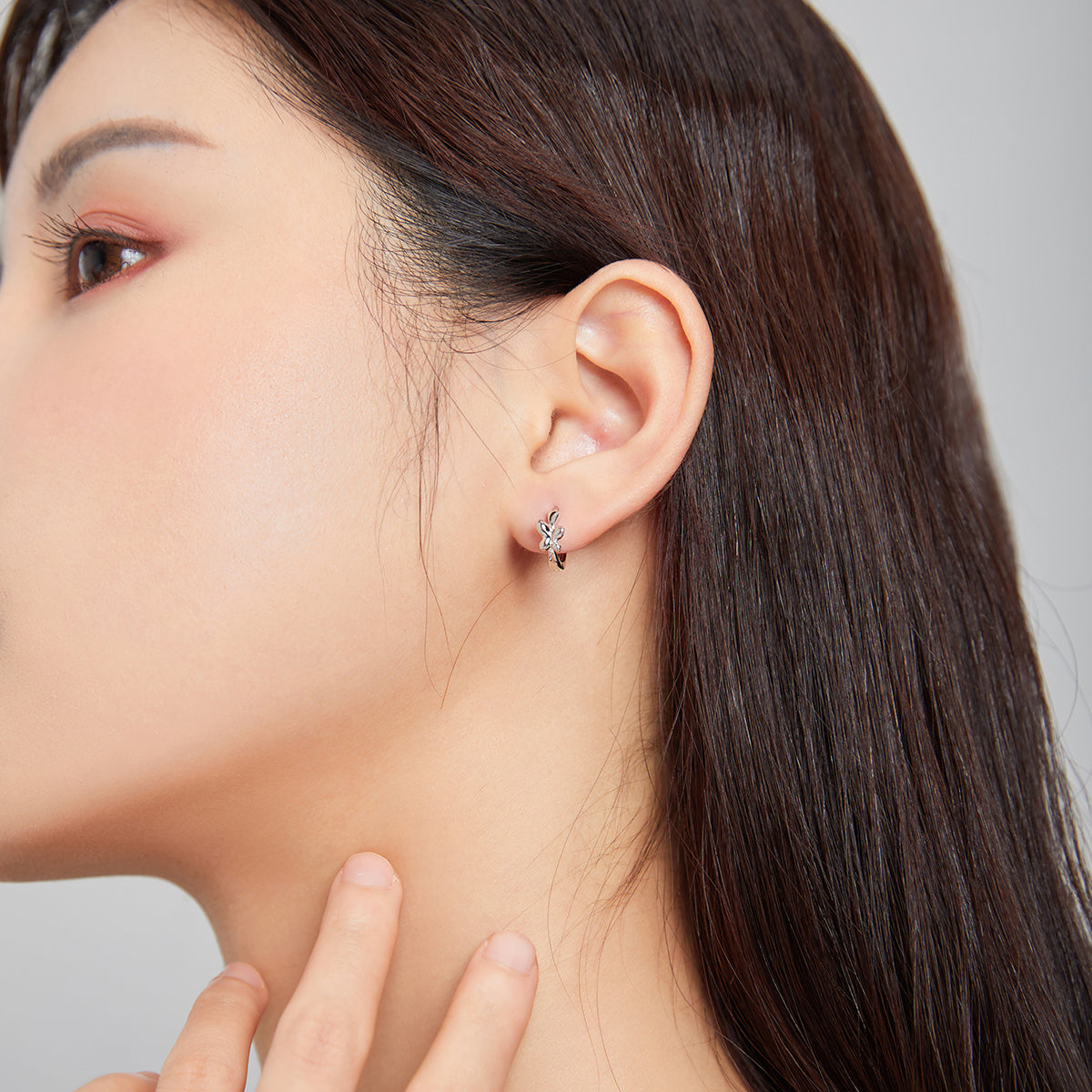 925 Sterling Silver Plated Platinum Earrings for Women DestGlow
