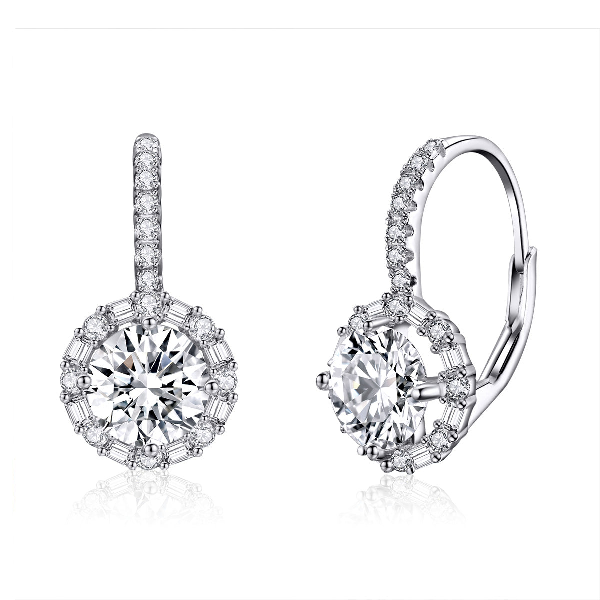 925 Sterling Silver Earrings with Pavé Set CZ for Women DestGlow
