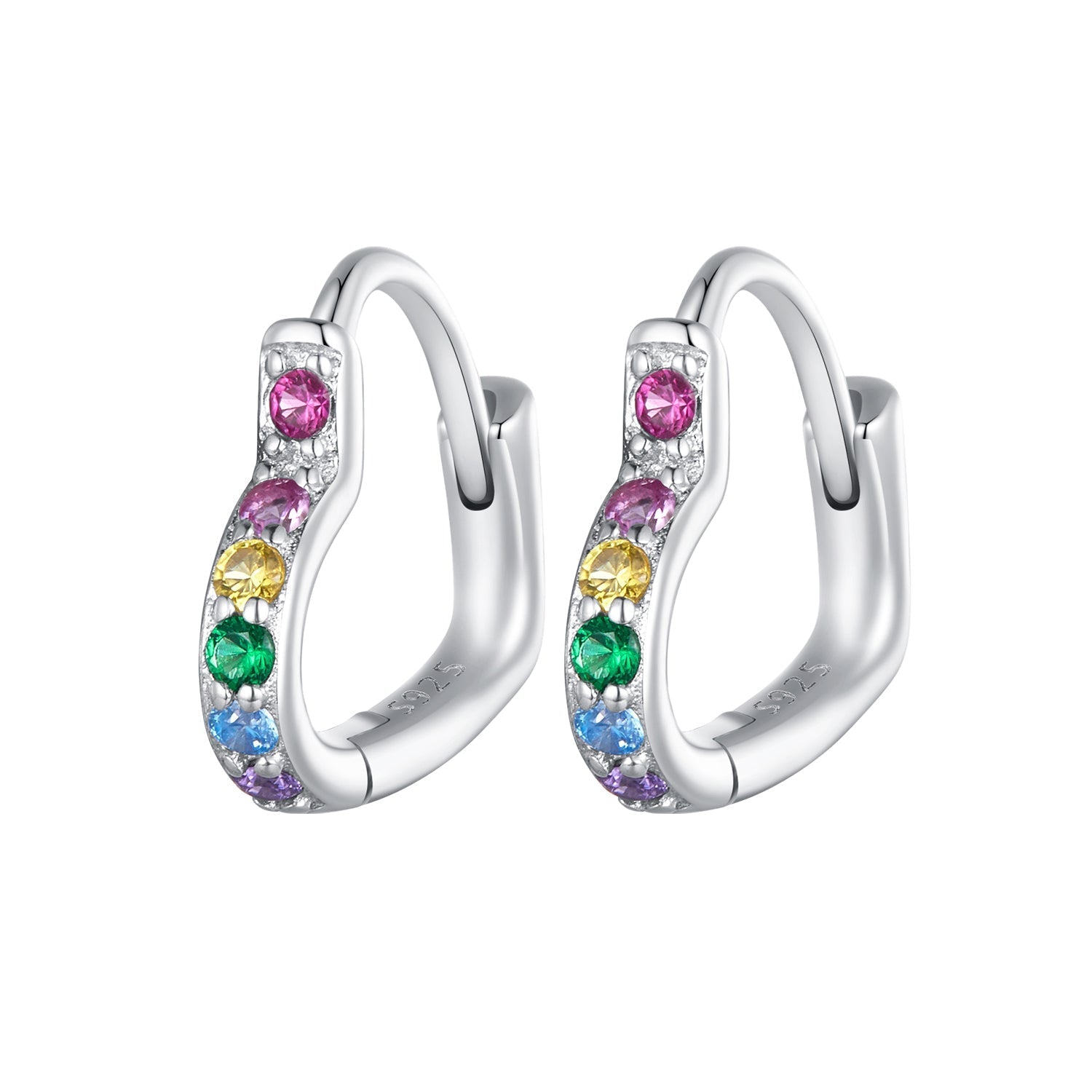 925 Sterling Silver Earrings with Pavé Setting CZ for Women DestGlow