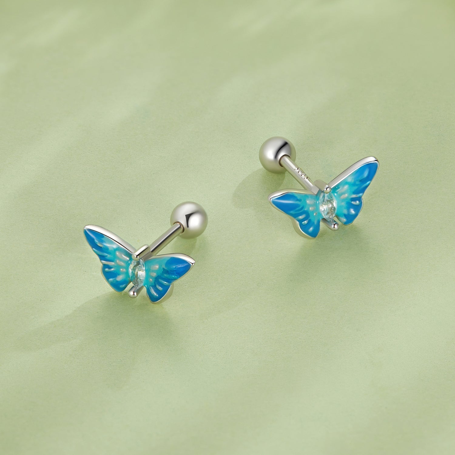 925 Sterling Silver Earrings with Enamel and CZ for Women DestGlow