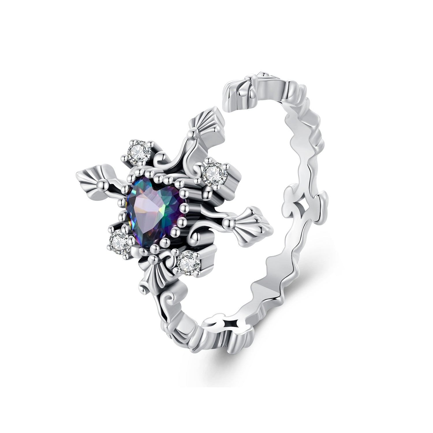 925 Sterling Silver Pavé Setting CZ Ring for Women DestGlow