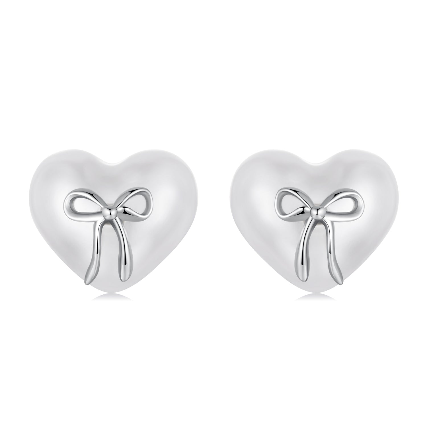 925 Sterling Silver Earrings with Quality Shell Pearl, Size 1*1.2cm for Women DestGlow