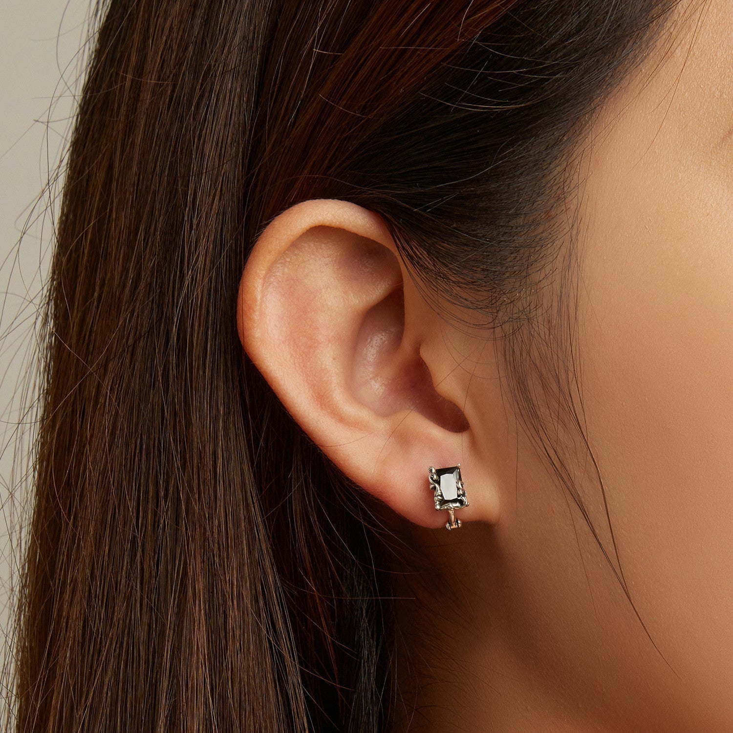 925 Sterling Silver Earrings with CZ and Oxidized Finish for Women DestGlow