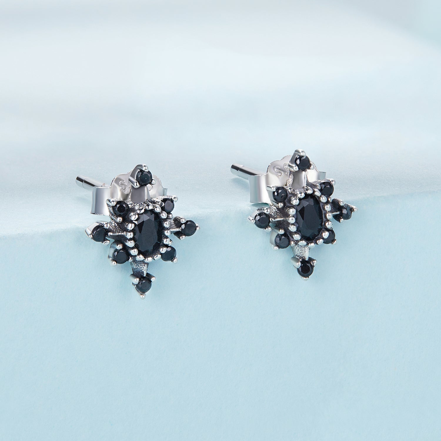 925 Sterling Silver Earrings with Pavé Setting CZ, Size 0.8*0.7cm for Women DestGlow