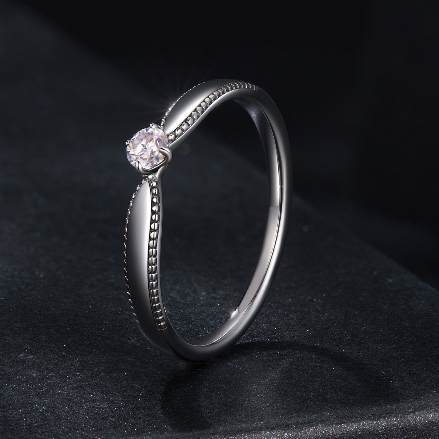 925 Sterling Silver Moissanite Ring Size 6 for Women DestGlow