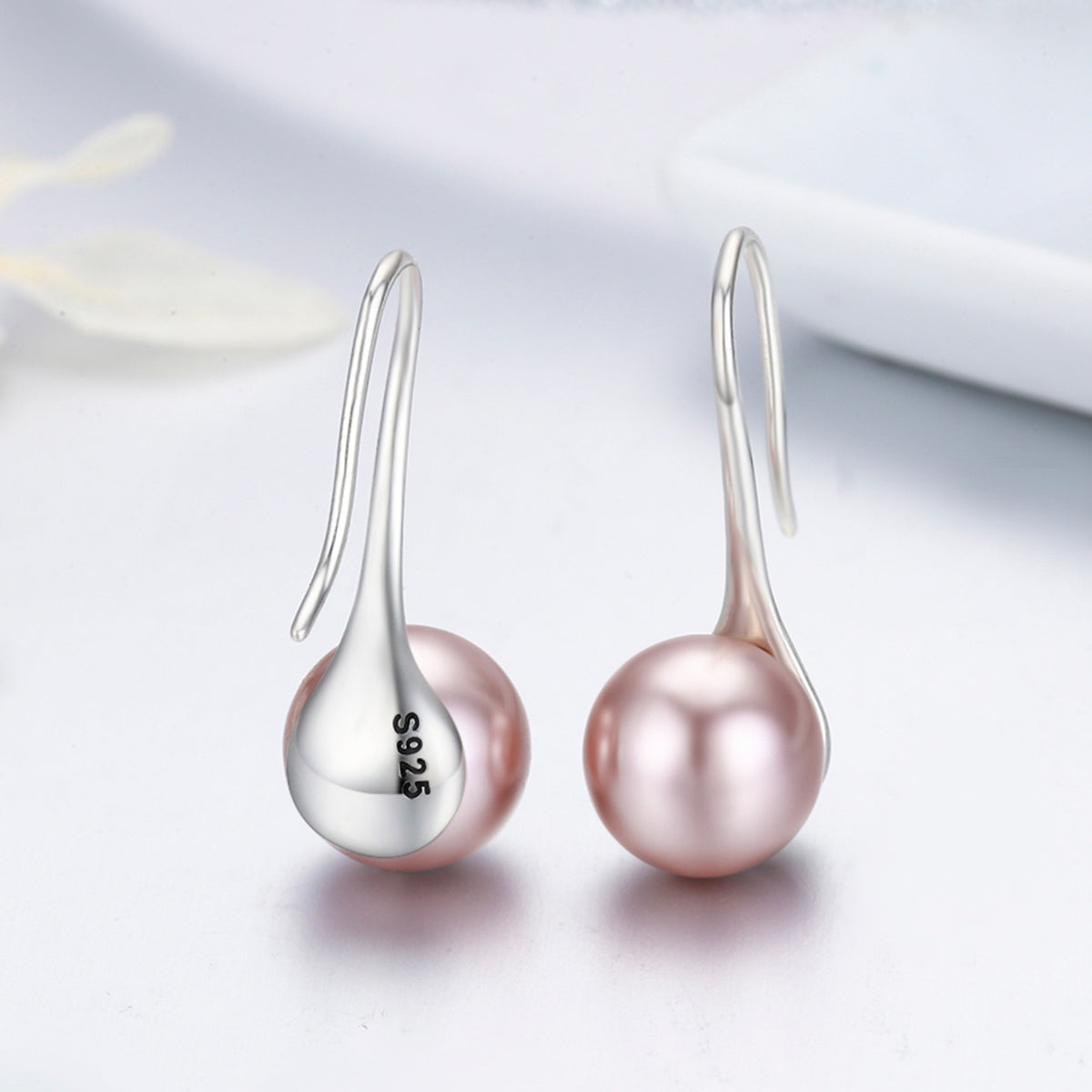 925 Sterling Silver Oxidized Pearl Earrings for Women DestGlow