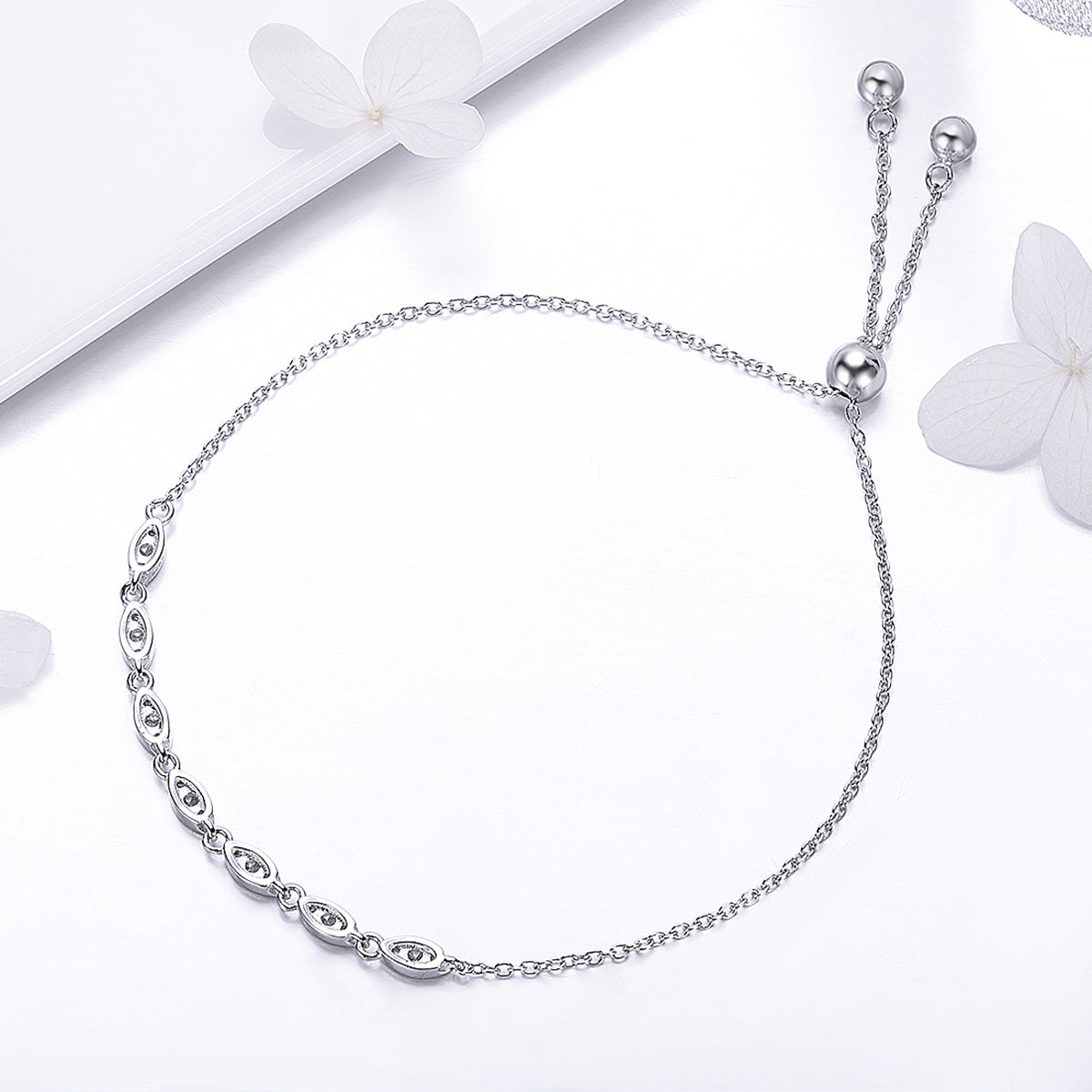 925 Sterling Silver Bracelet 22cm for Women DestGlow