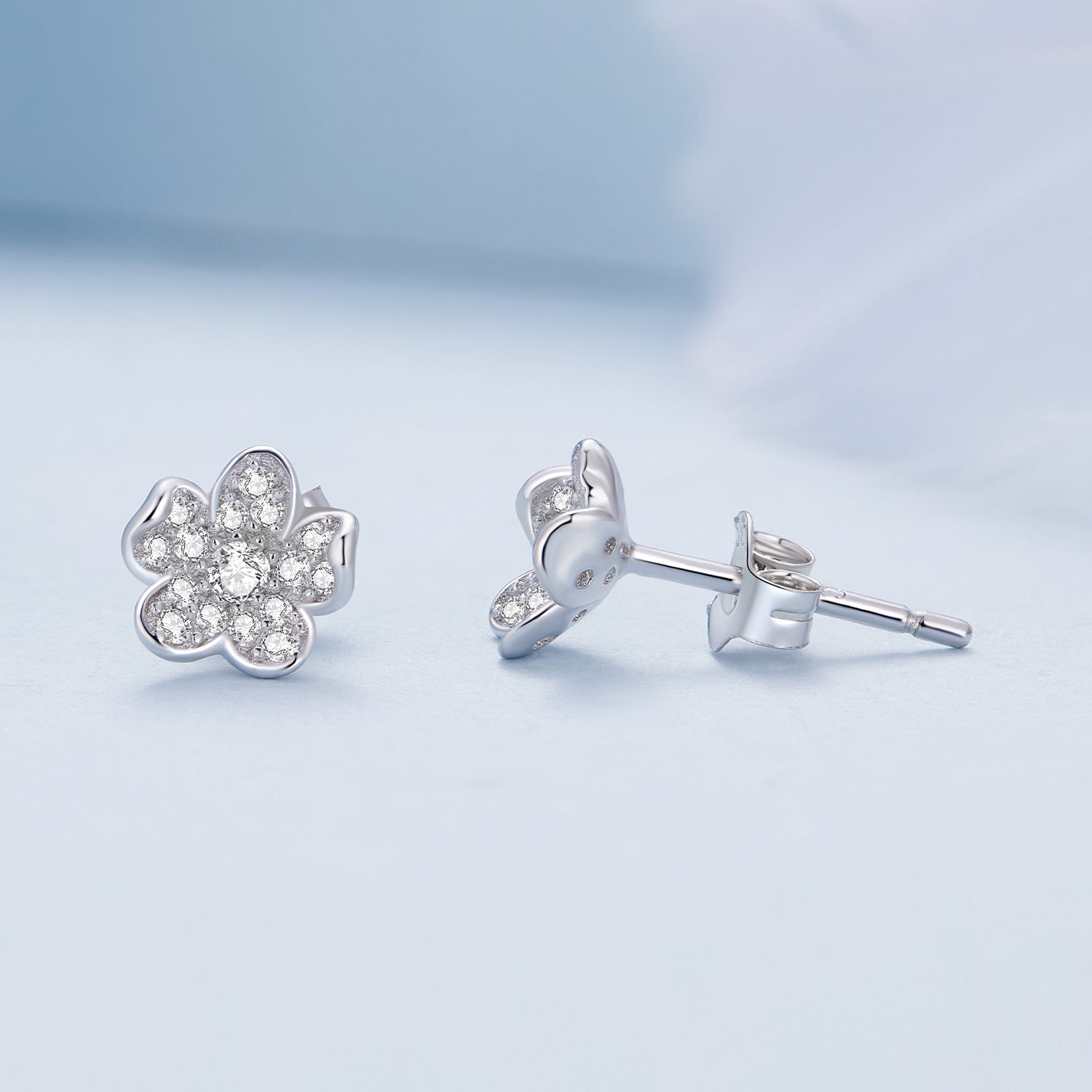 S925 Sterling Silver Pavé Setting CZ Earrings DestGlow
