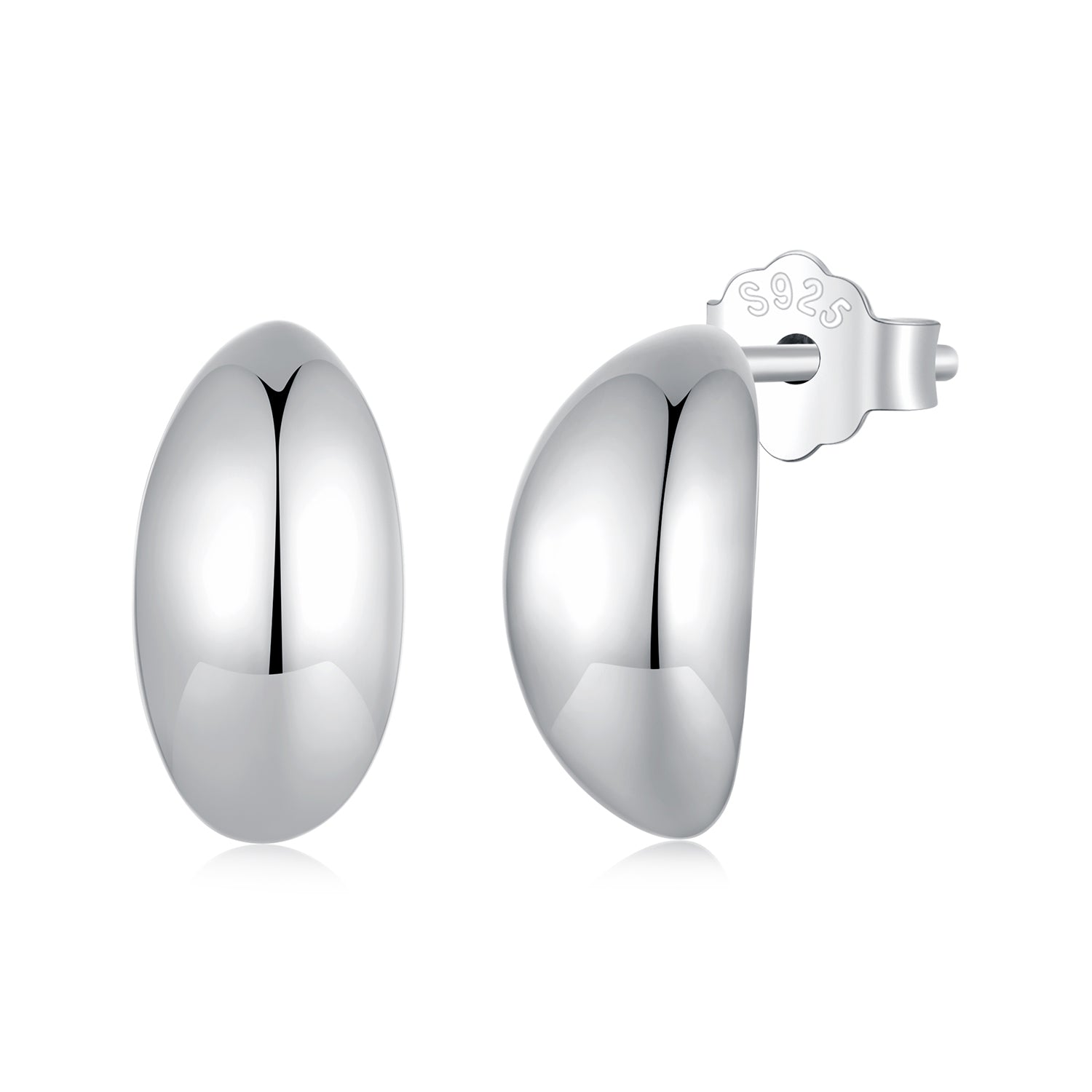 925 Sterling Silver Earrings, Size 10*5mm - Oxidized Silver for Women DestGlow